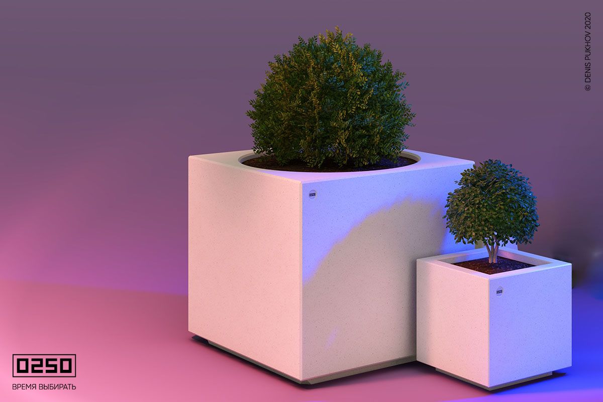 Вазоны бетонные