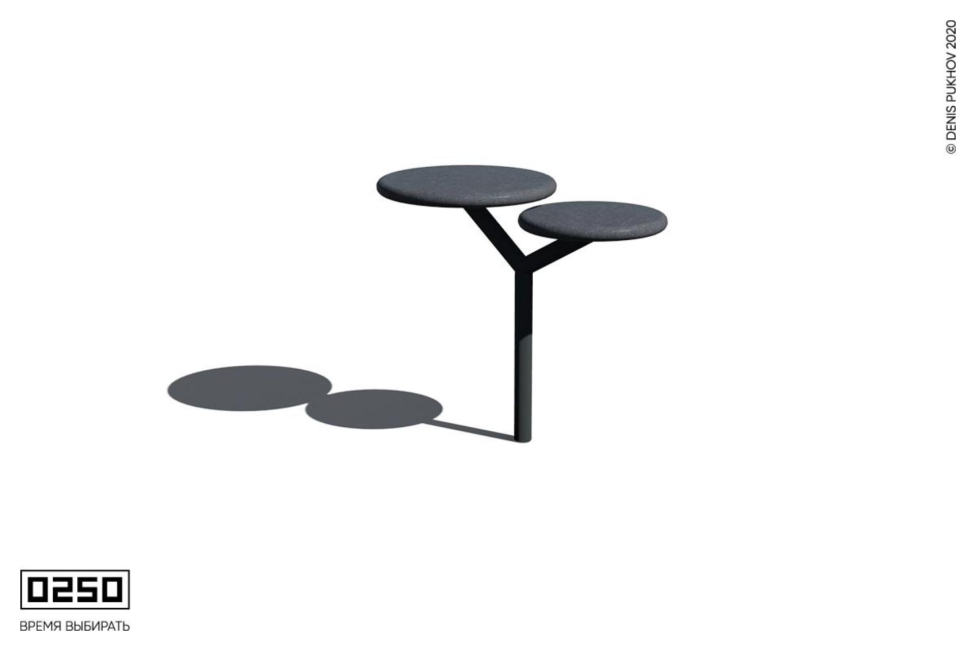 Круглый уличный стол Рондо 21ГСТ лунный кратер  Р21ГСТ.76.ЛК