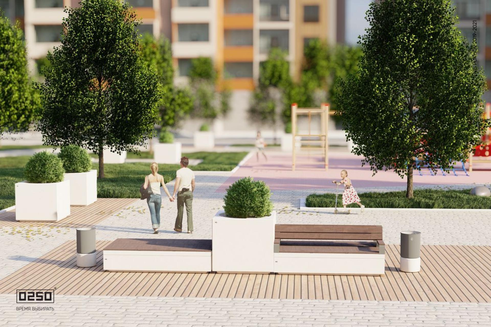 Модульный сквер квартал 