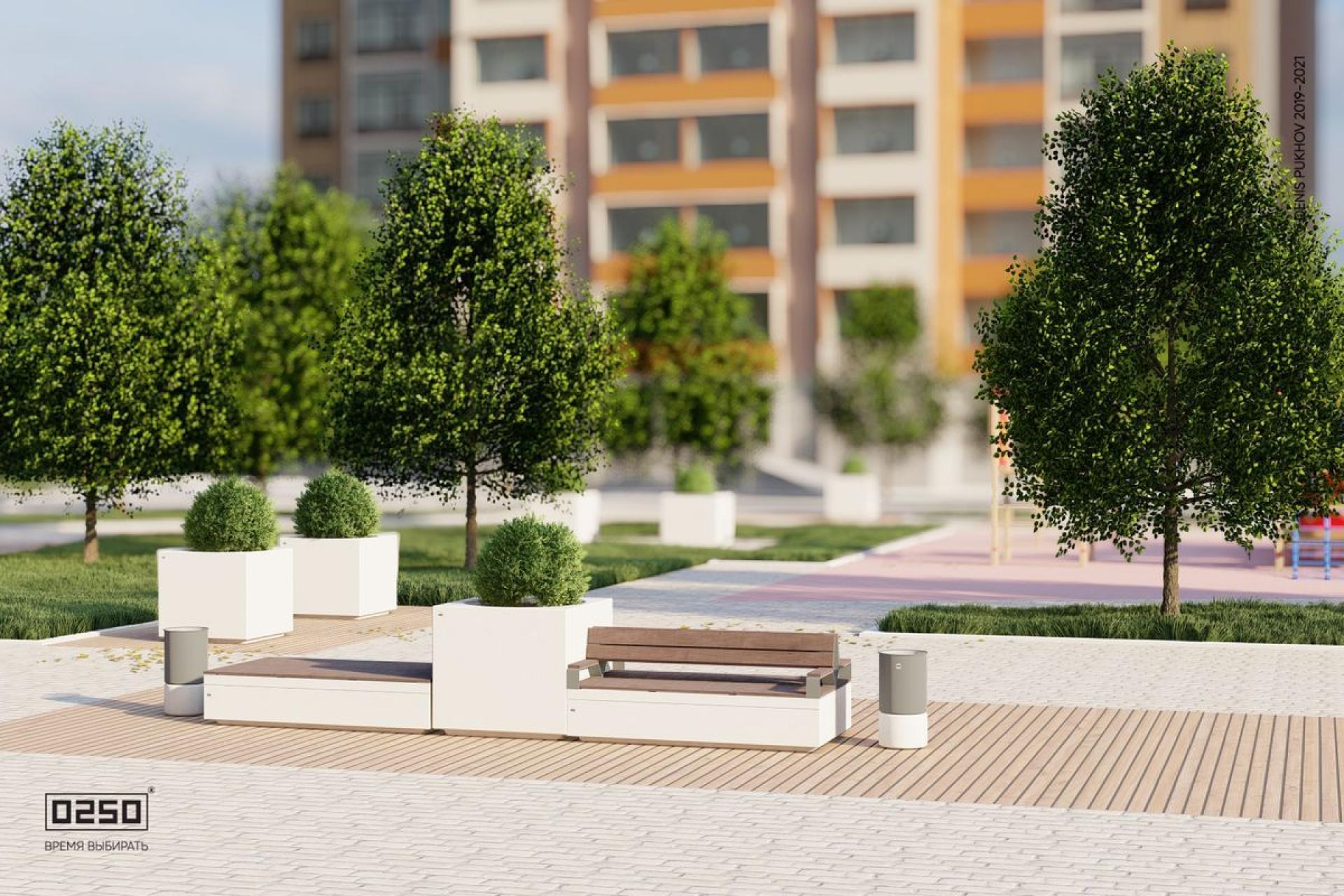 Модульный сквер квартал 