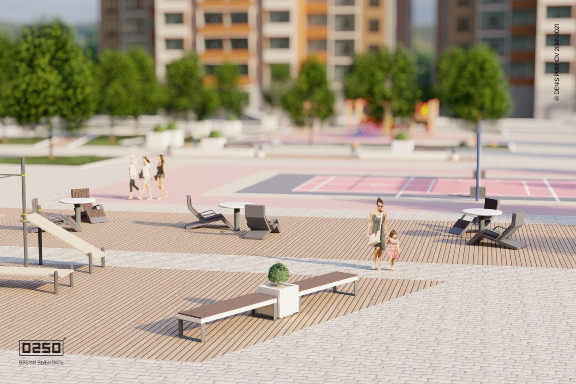 Модульный сквер квартал 