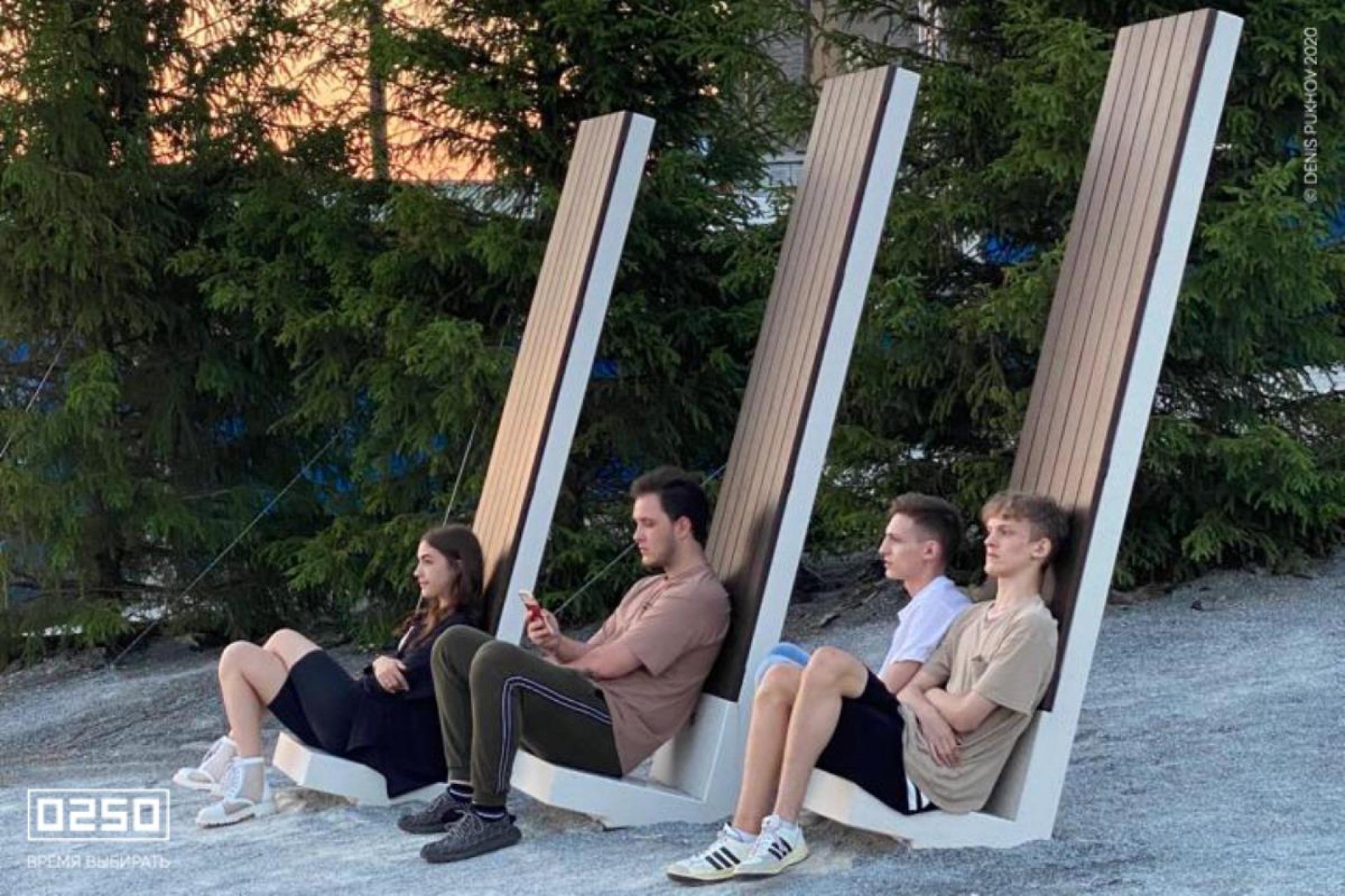 Шезлонг бетонный Стояк белый кварц