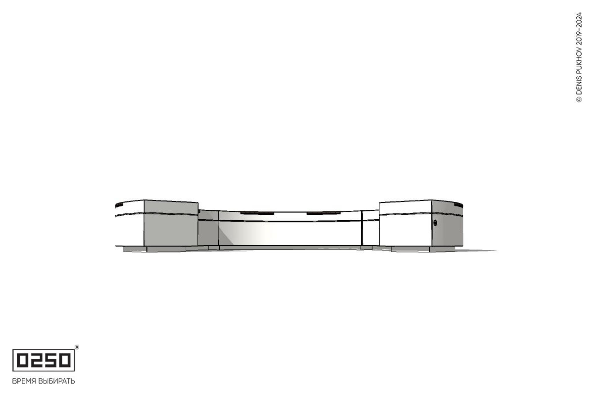 Уличная Скамейка с-образная трехпролетная малого радиуса на блоке производство 0250 Уличная Скамейка с-образная трехпролетная малого радиуса на блоке производство 0250