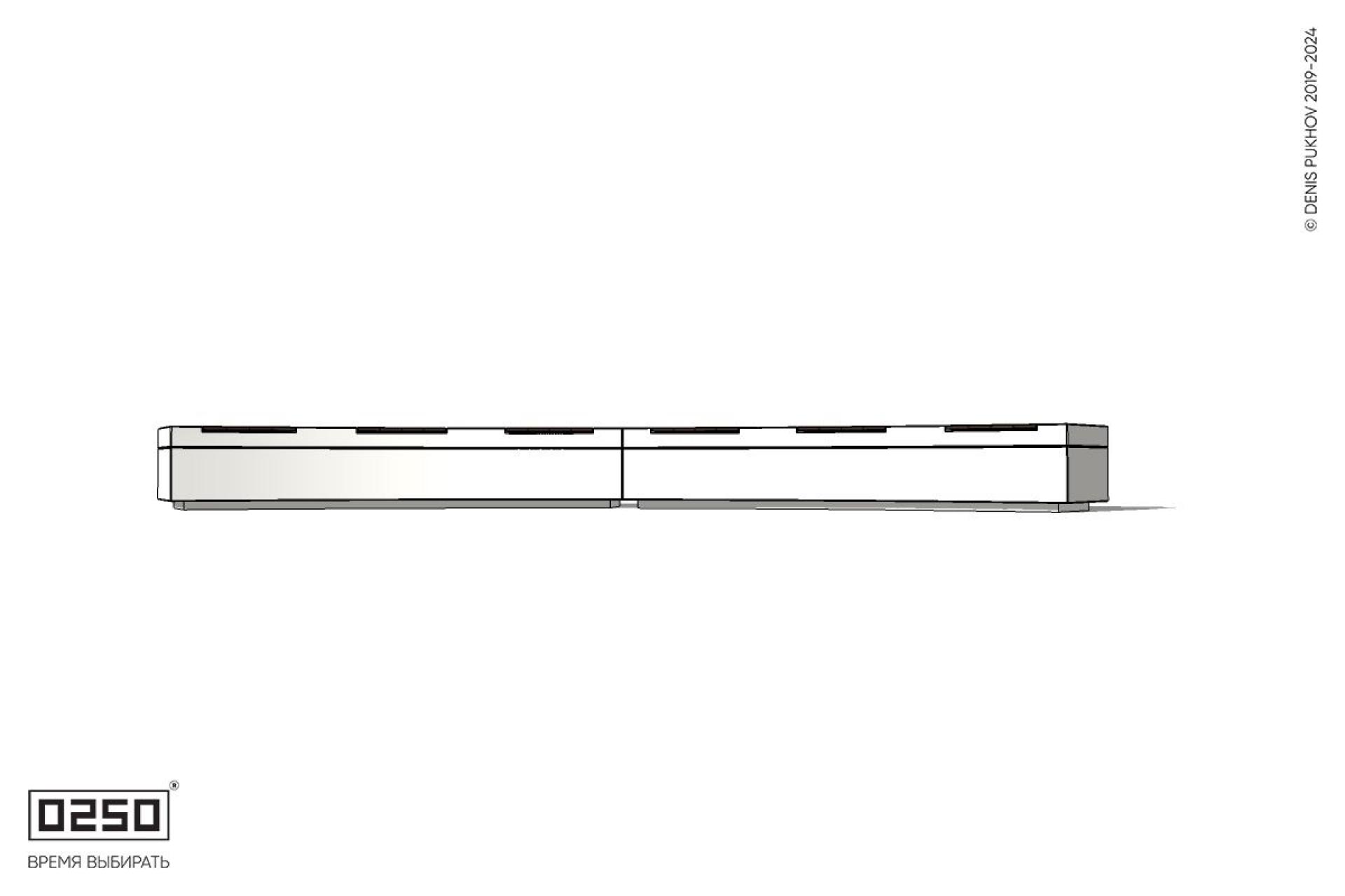 Уличная Скамейка дуговая двухпролетная большого радиуса на блоке производство 0250