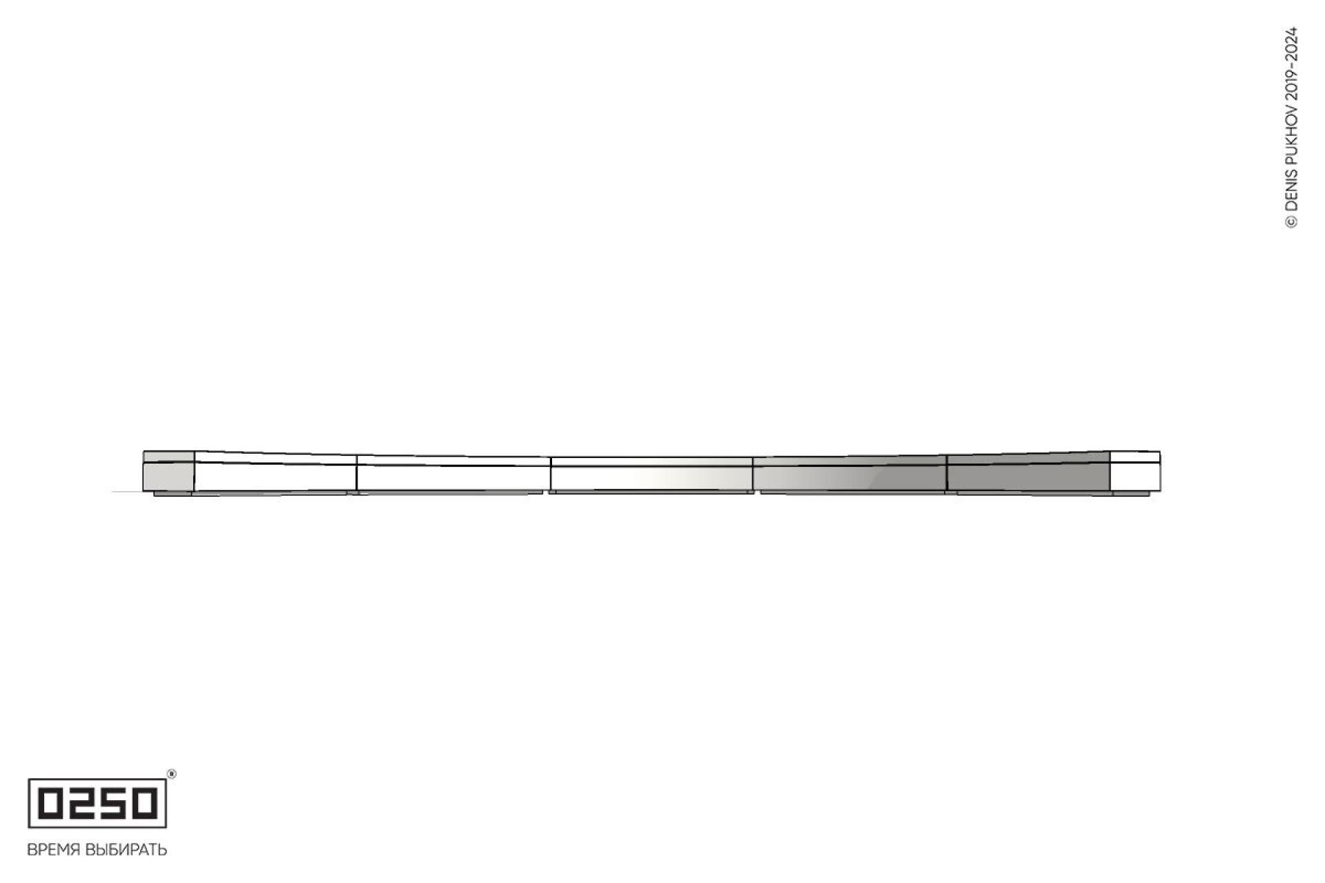 Уличная Бетонная дуговая скамейка большого радиуса пятипролетная на блоке производство 0250