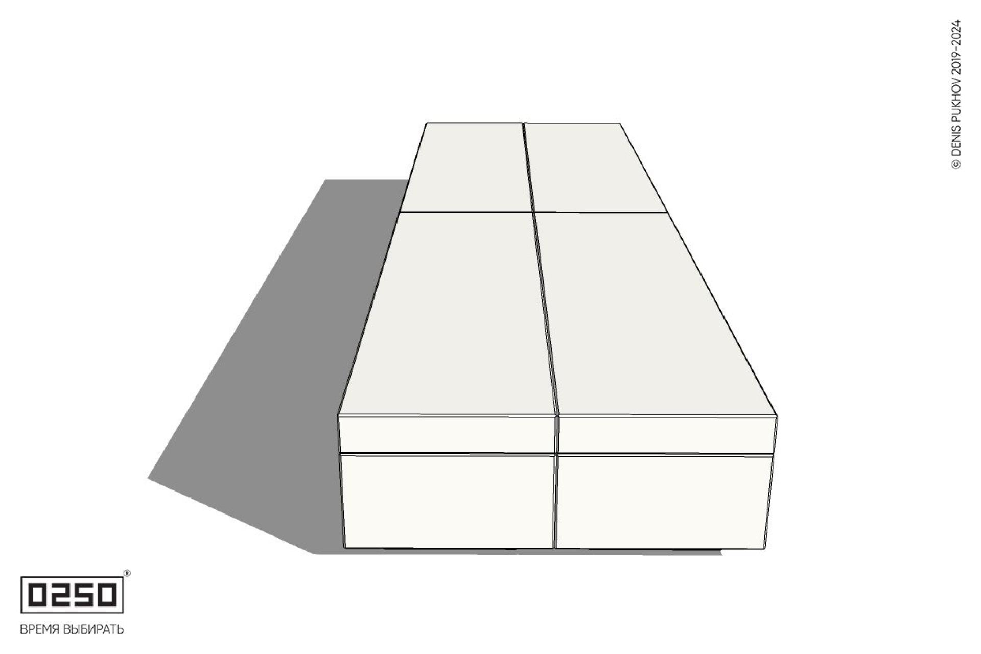 Уличная Бетонная двухпролетная двухсторонняя скамейка на блоке производство 0250 Уличная Бетонная двухпролетная двухсторонняя скамейка на блоке производство 0250