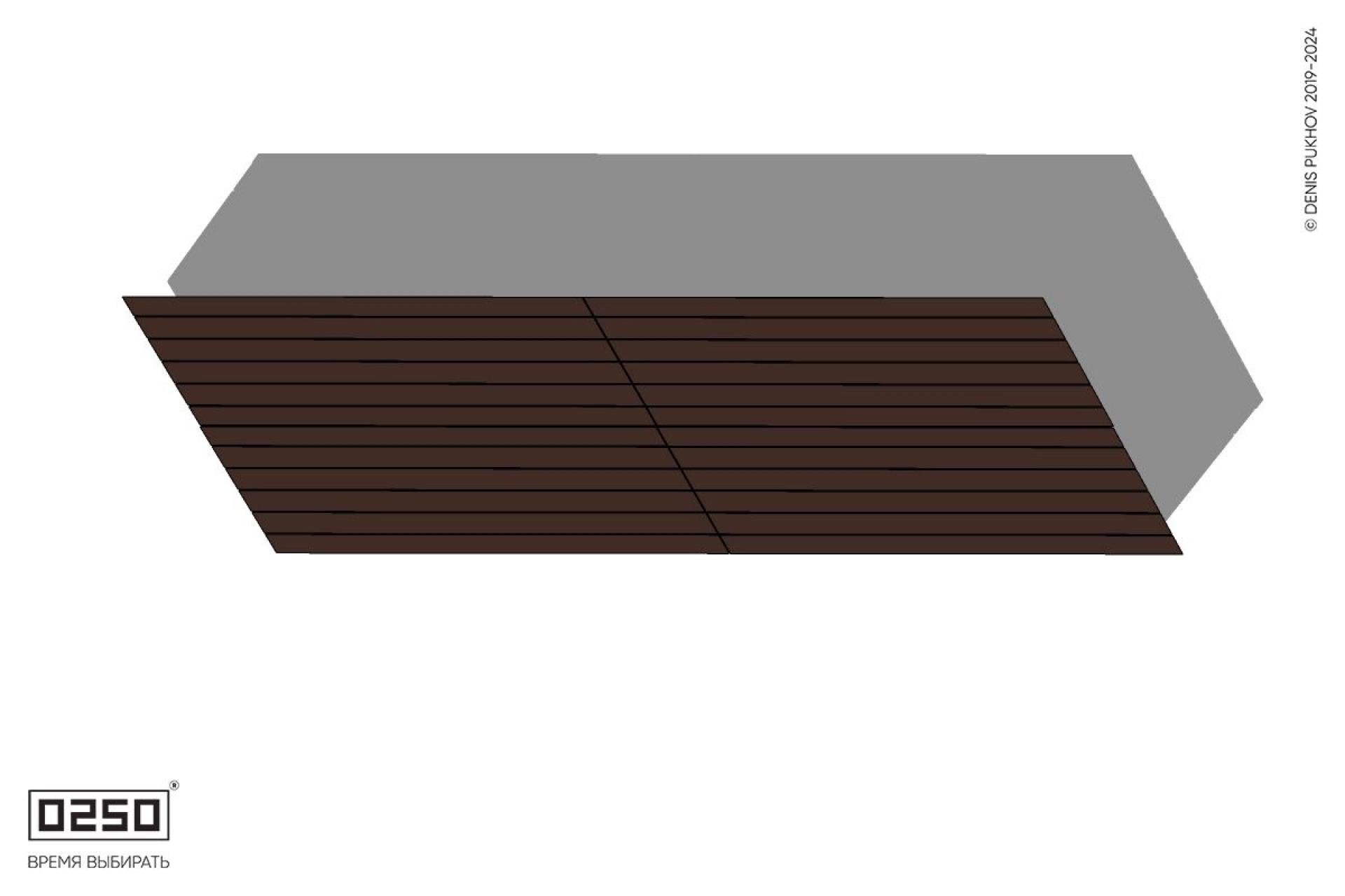 Уличная Скамейка параллелограммная левая двухсторонняя двухпролетная на блоке производство 0250 Уличная Скамейка параллелограммная левая двухсторонняя двухпролетная на блоке производство 0250