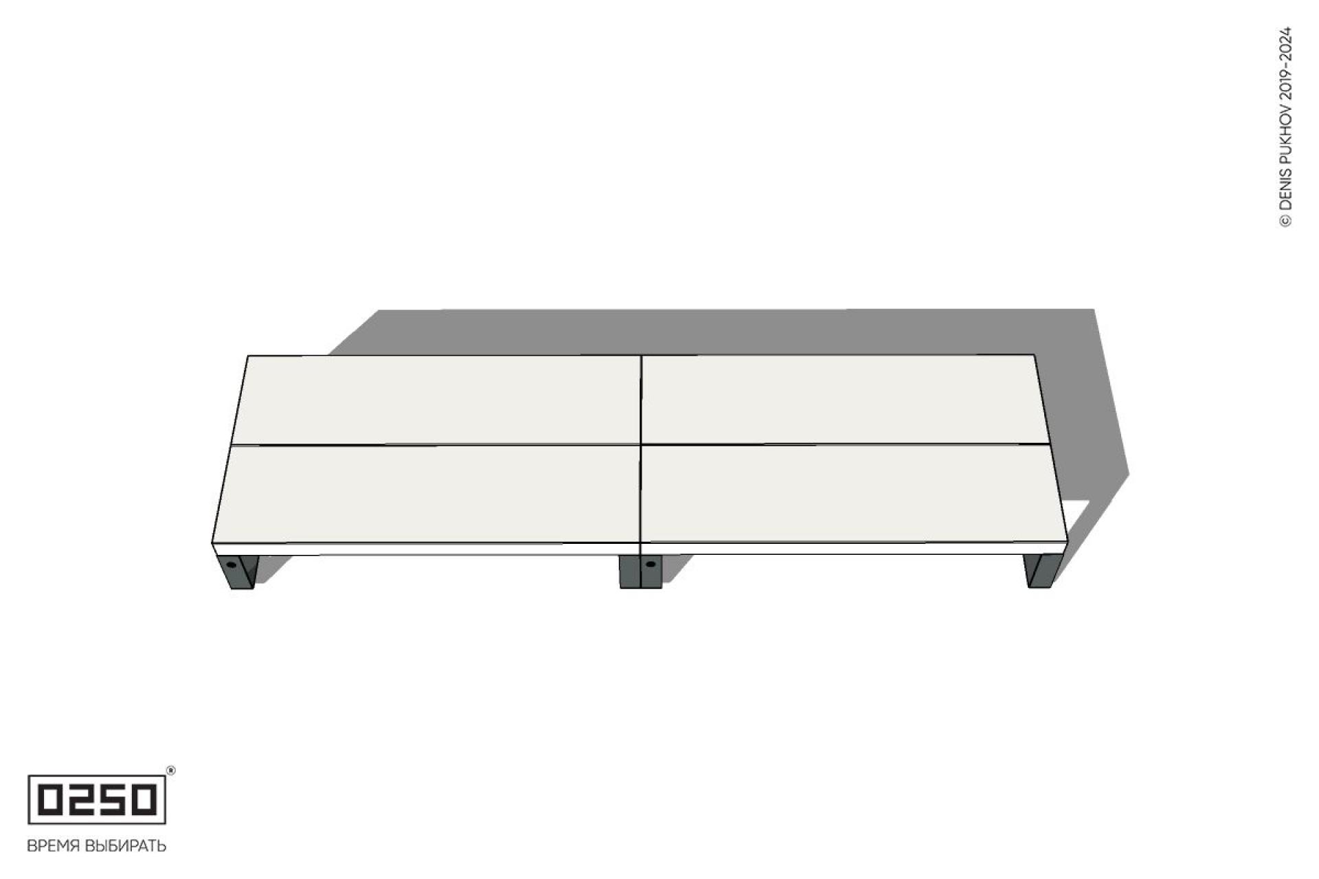 Уличная Бетонная двухпролетная двухсторонняя скамейка на ножках производство 0250