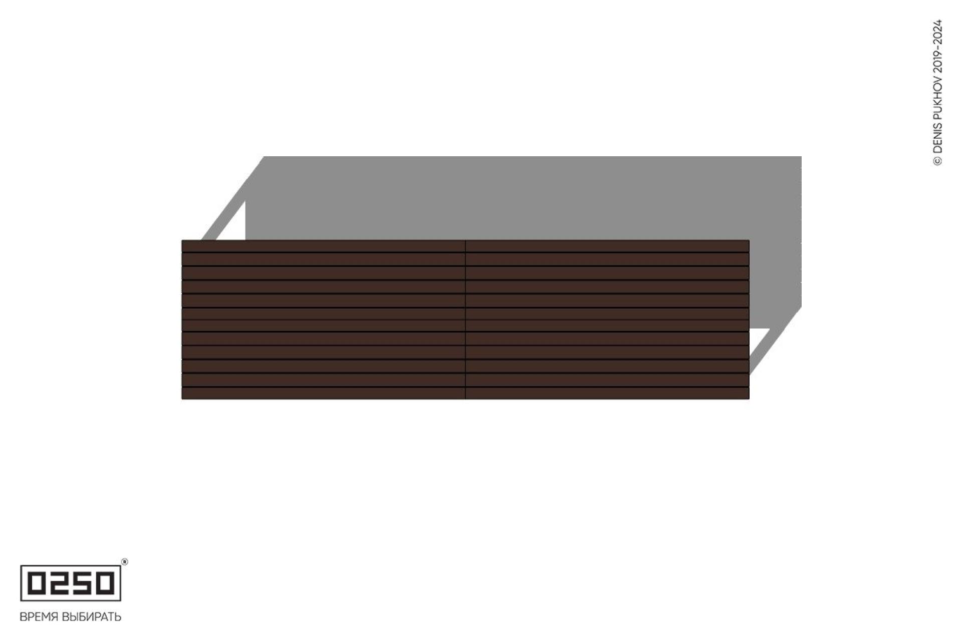 Уличная Скамейка двухсторонняя двухпролетная на ножках производство 0250, module