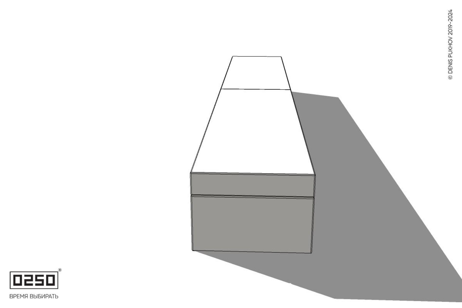 Уличная Бетонная двухпролетная скамейка на блоке производство 0250, module
