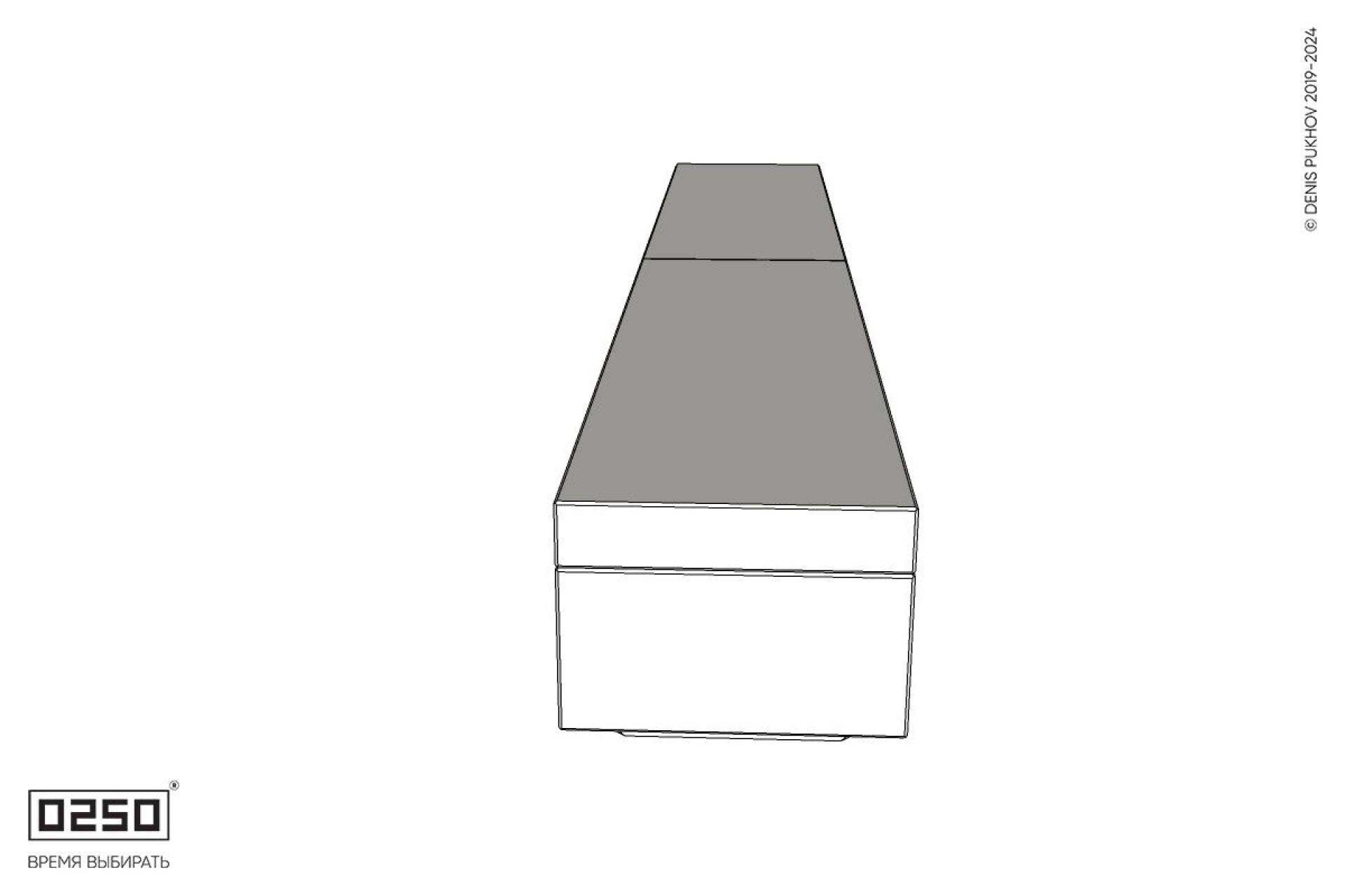 Уличная Бетонная двухпролетная скамейка на блоке производство 0250