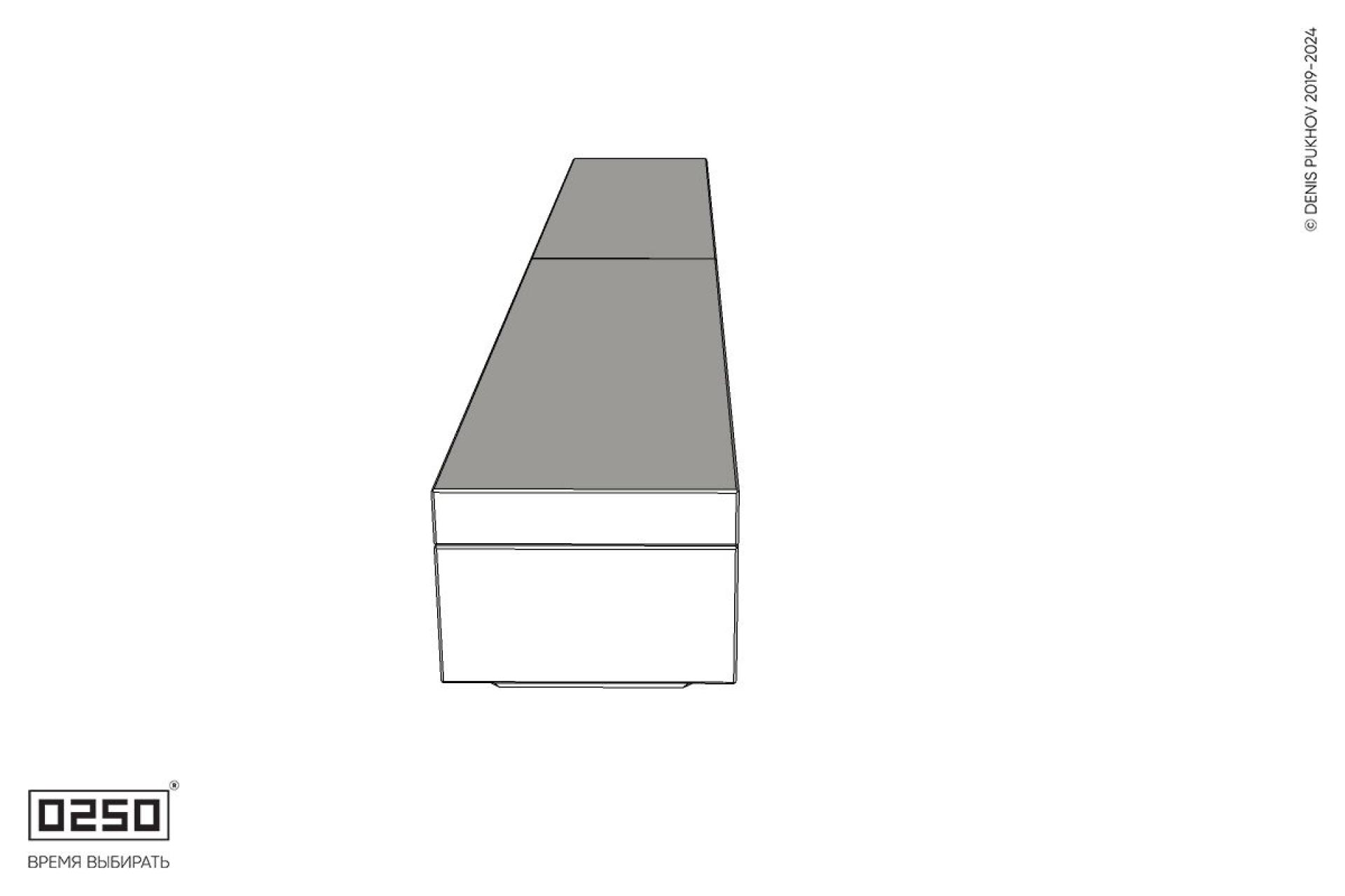 Уличная Бетонная двухпролетная скамейка на блоке производство 0250