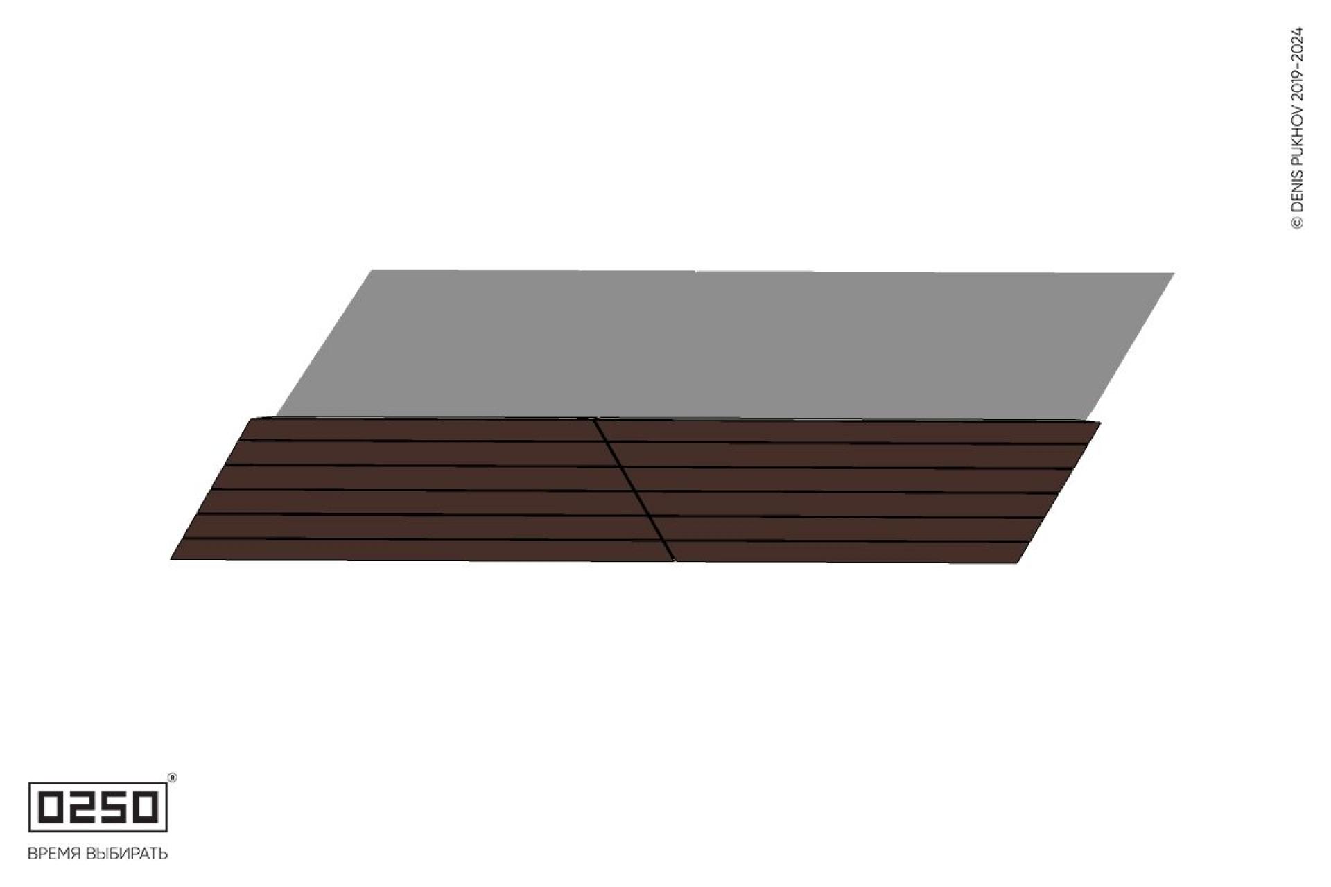 Уличная Скамейка параллелограммная правая двухпролетная укороченная на блоке производство 0250