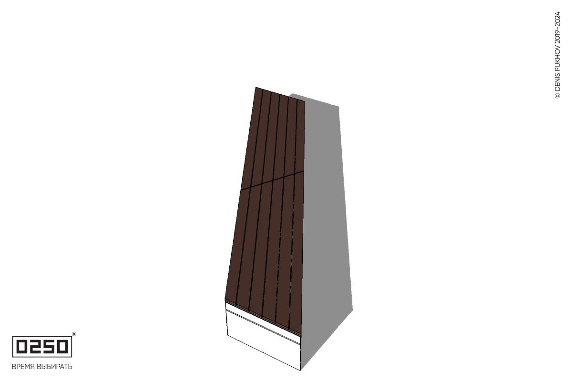 Уличная Скамейка параллелограммная правая двухпролетная укороченная на блоке производство 0250