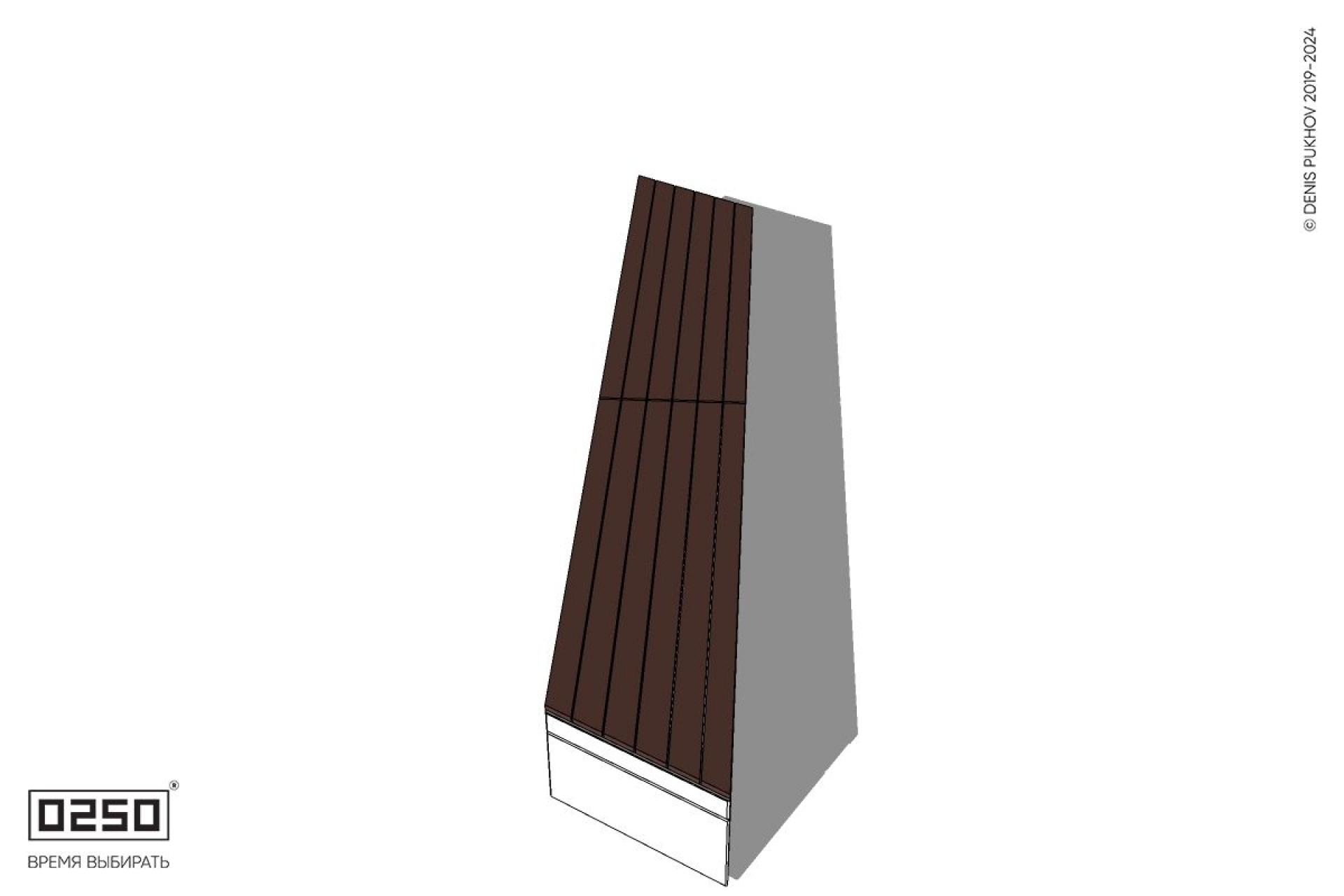 Уличная Скамейка параллелограммная правая двухпролетная укороченная на блоке производство 0250