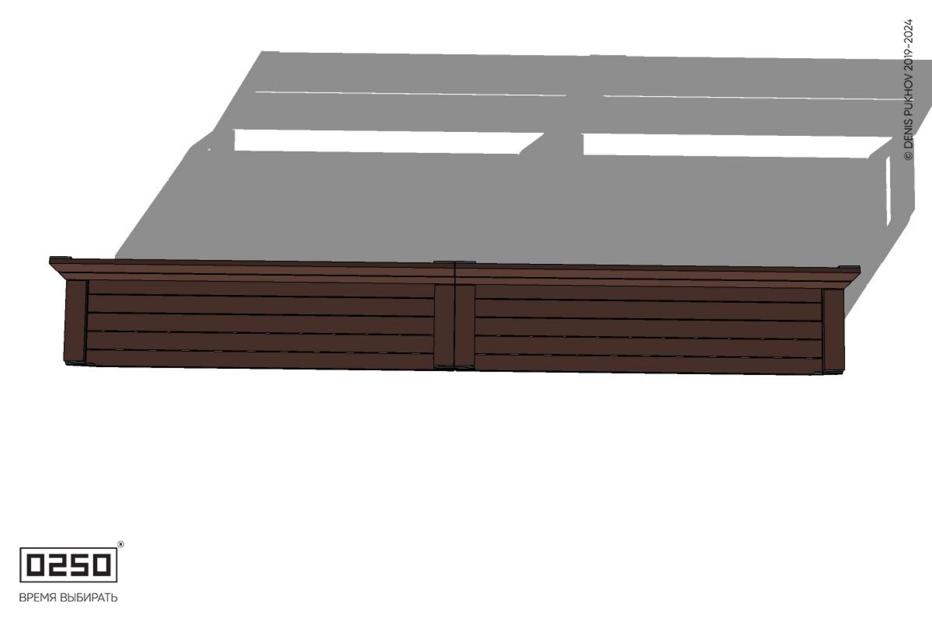 Уличная Скамейка двухпролетная со спинкой и подлокотниками на блоке производство 0250