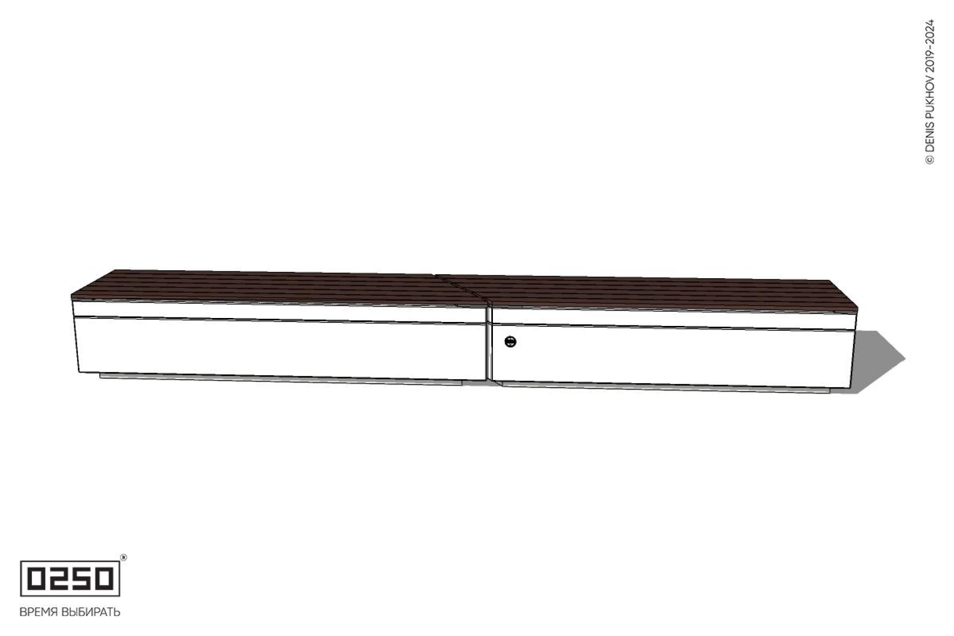 Уличная Скамейка двухпролетная укороченная на блоке производство 0250 Уличная Скамейка двухпролетная укороченная на блоке производство 0250