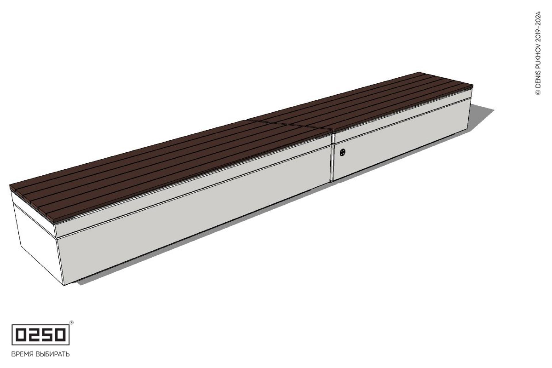 Уличная Скамейка двухпролетная укороченная на блоке производство 0250 Уличная Скамейка двухпролетная укороченная на блоке производство 0250