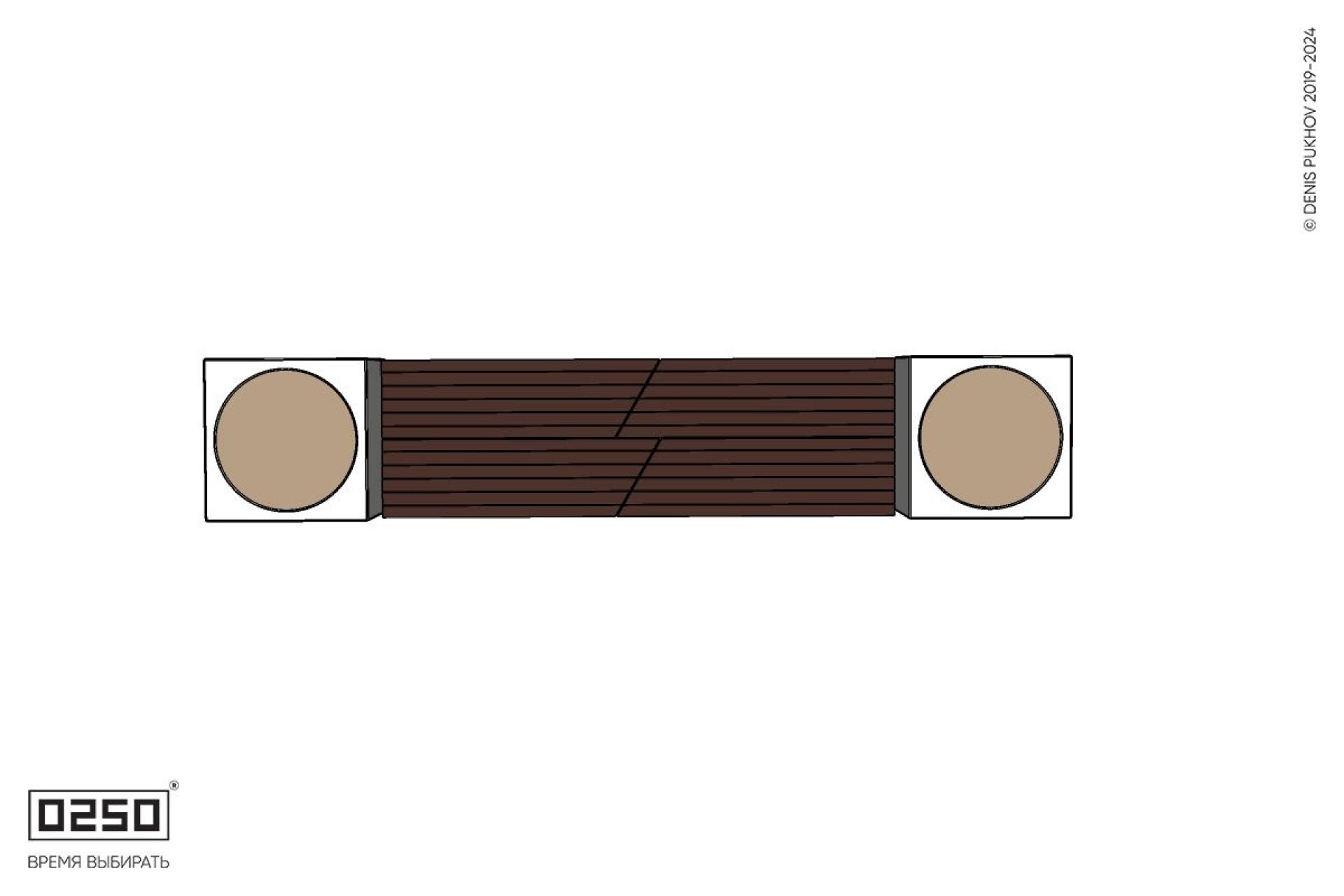 Уличная Скамейка двухсторонняя двухпролетная укороченная на ножках с вазонами Кубэ 1100 производство 0250 Уличная Скамейка двухсторонняя двухпролетная укороченная на ножках с вазонами Кубэ 1100 производство 0250