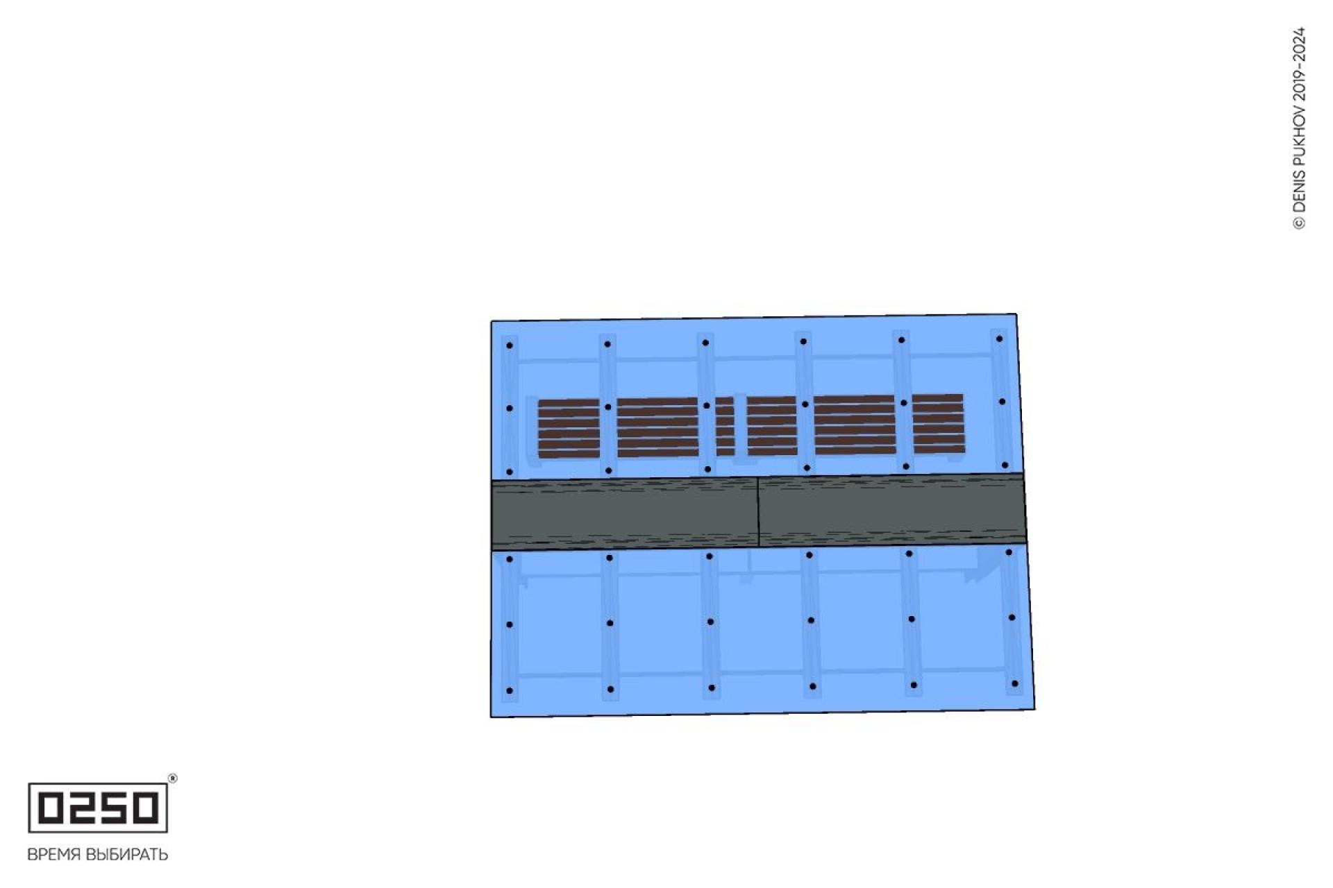 Уличная Скамейка двухпролетная на ножках с подлокотниками с навесом Портал со столом производство 0250