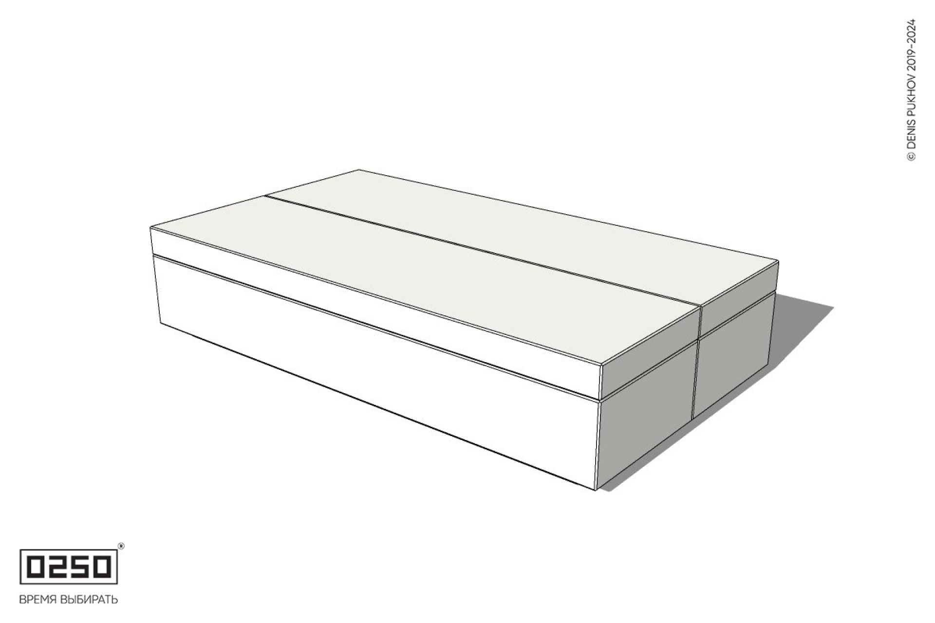 Уличная Бетонная двухсторонняя скамейка на блоке производство 0250