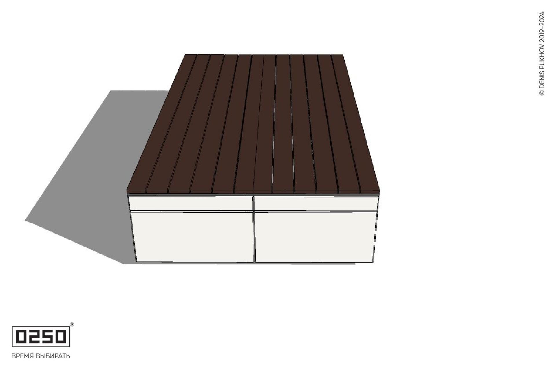 Уличная Двухсторонняя скамейка на блоке производство 0250 Уличная Двухсторонняя скамейка на блоке производство 0250