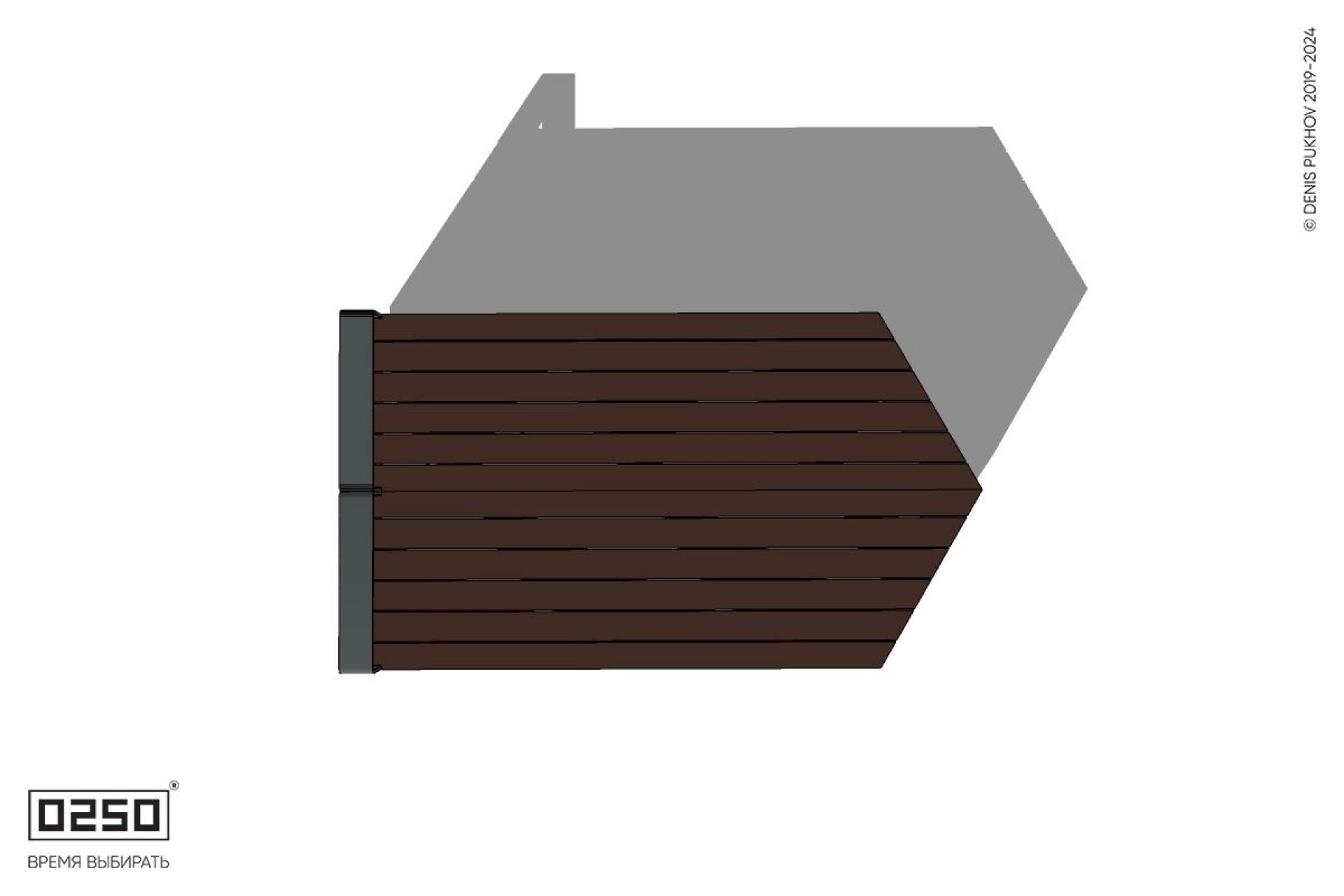 Уличная Двухсторонняя скамейка с клиновидным торцом и подлокотниками на блоке производство 0250