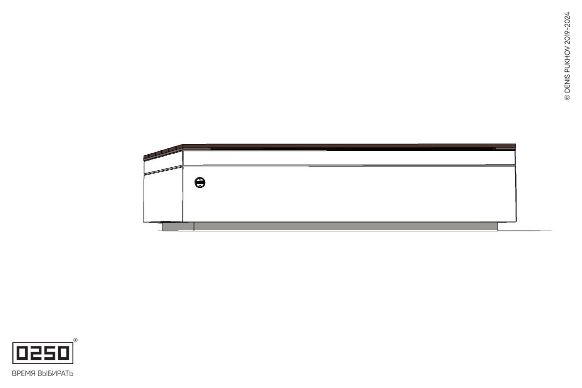 Уличная Двухсторонняя скамейка с клиновидным торцом на блоке производство 0250