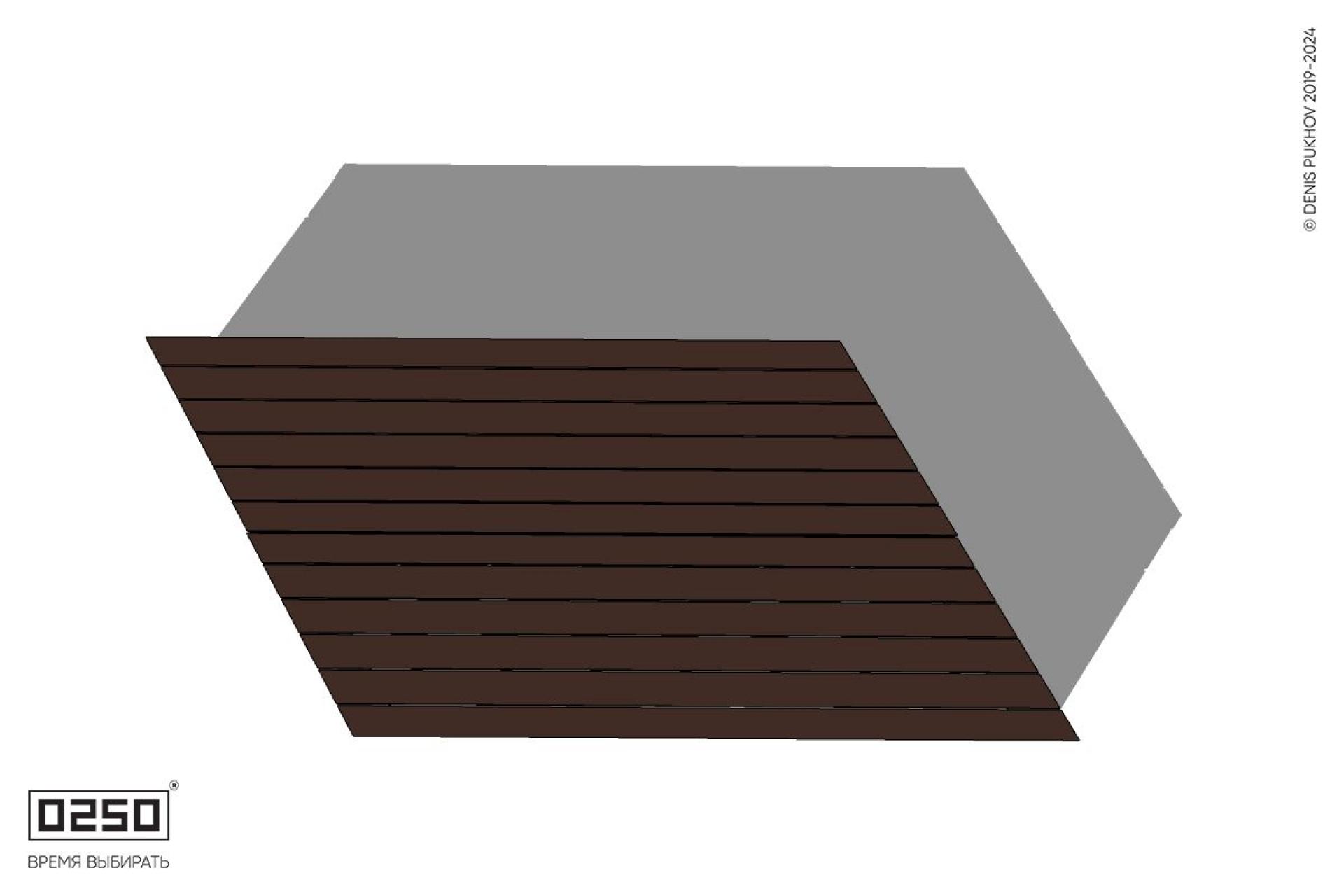 Уличная Скамейка параллелограммная левая двухсторонняя на блоке производство 0250