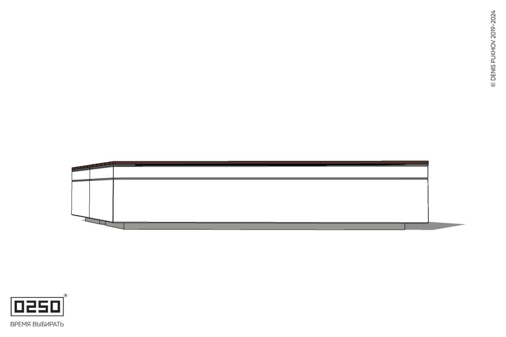 Уличная Скамейка параллелограммная левая двухсторонняя на блоке производство 0250, module