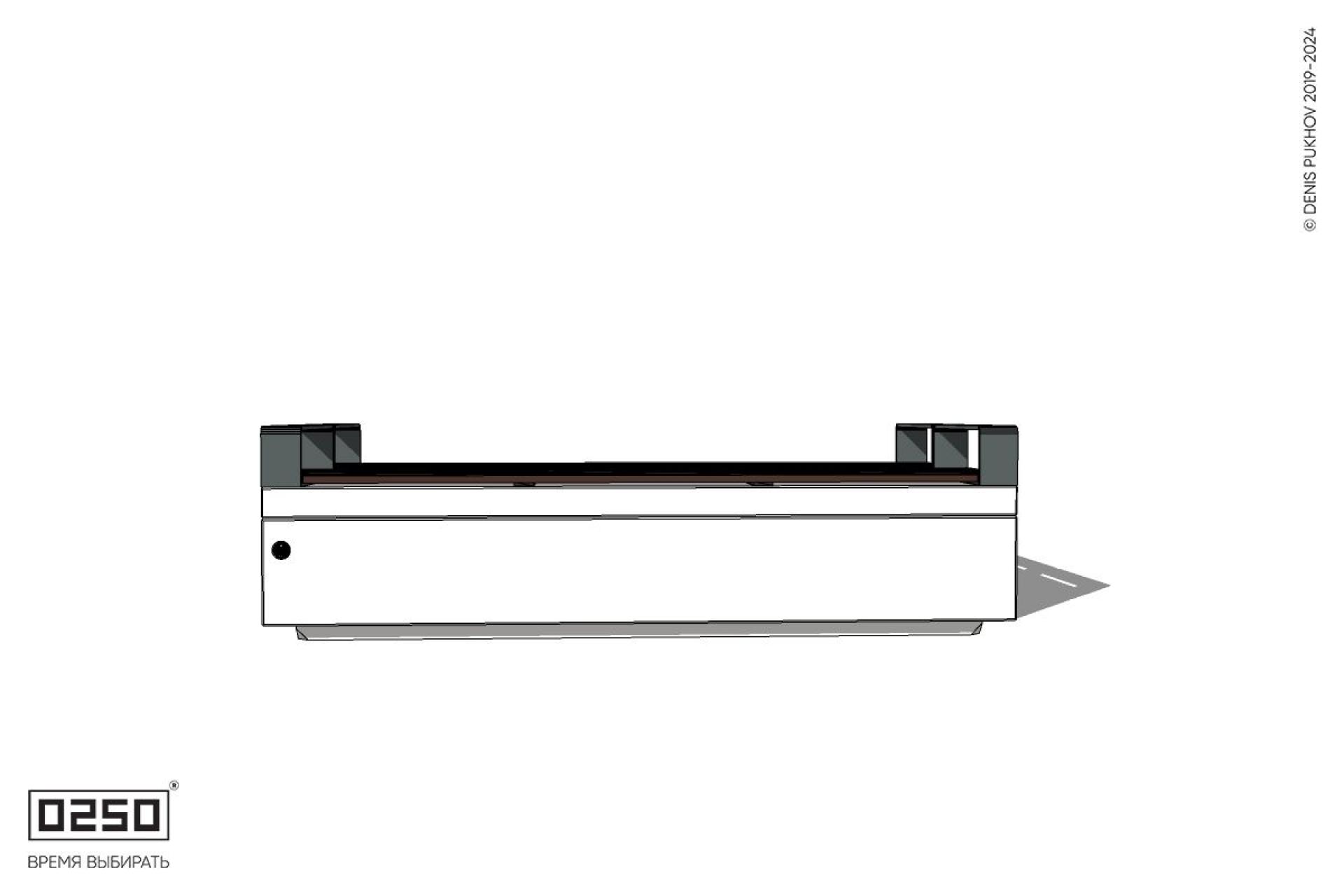 Уличная Двухсторонняя скамейка с подлокотниками на блоке производство 0250