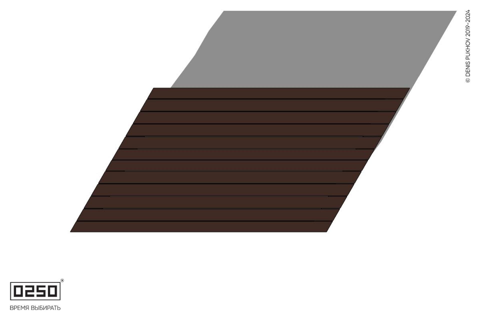 Уличная Скамейка параллелограммная правая двухсторонняя на ножках производство 0250, module