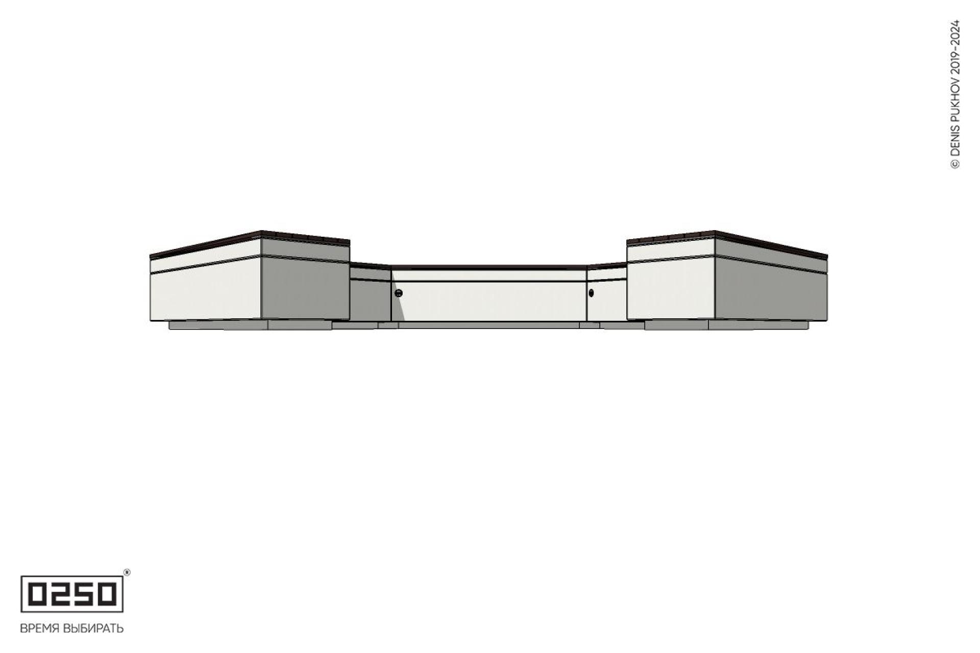 Уличная Четырехповоротная скошенная скамейка на блоке производство 0250