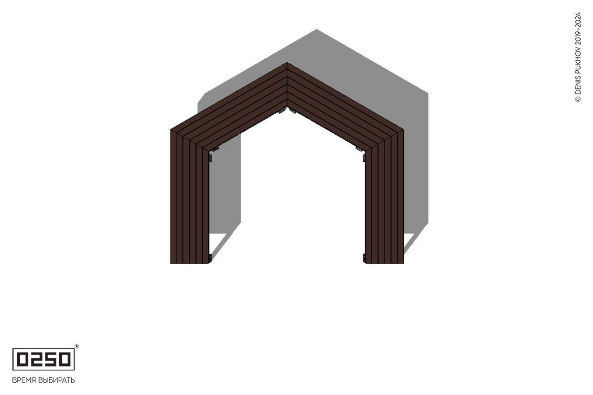 Трехповоротная прямоконечная скамейка на ножках Уличная Трехповоротная прямоконечная скамейка на ножках производство 0250, module