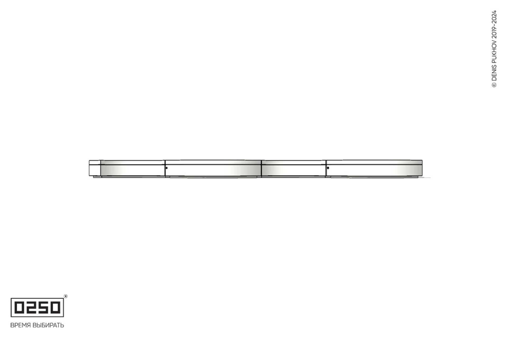 Уличная Бетонная изогнутая скамейка на блоке четырехпролетная малого радиуса производство 0250