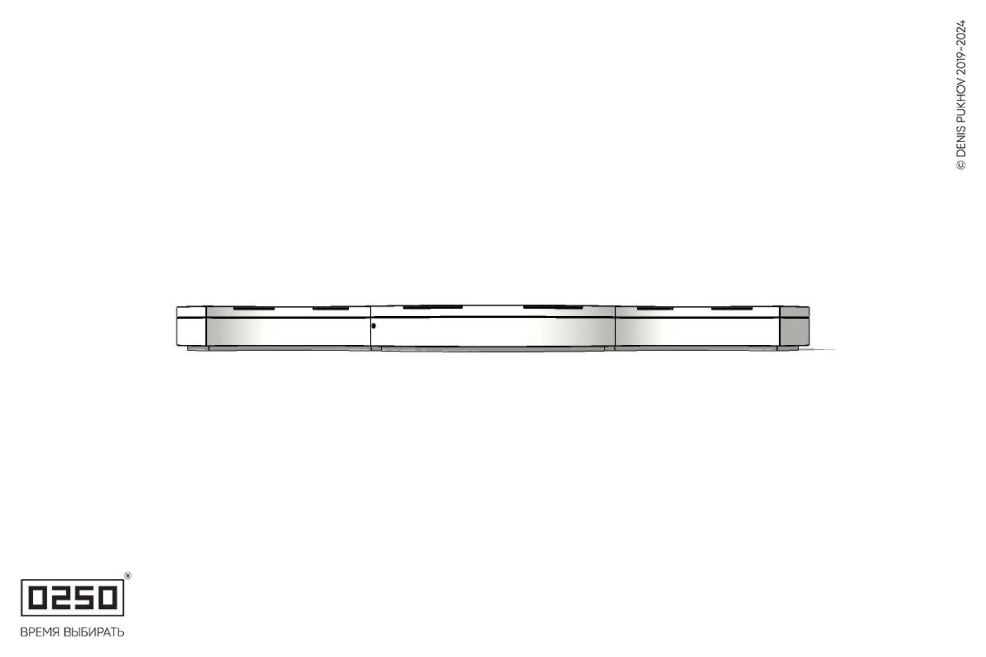 Уличная Скамейка изогнутая трехпролетная большого радиуса на блоке производство 0250