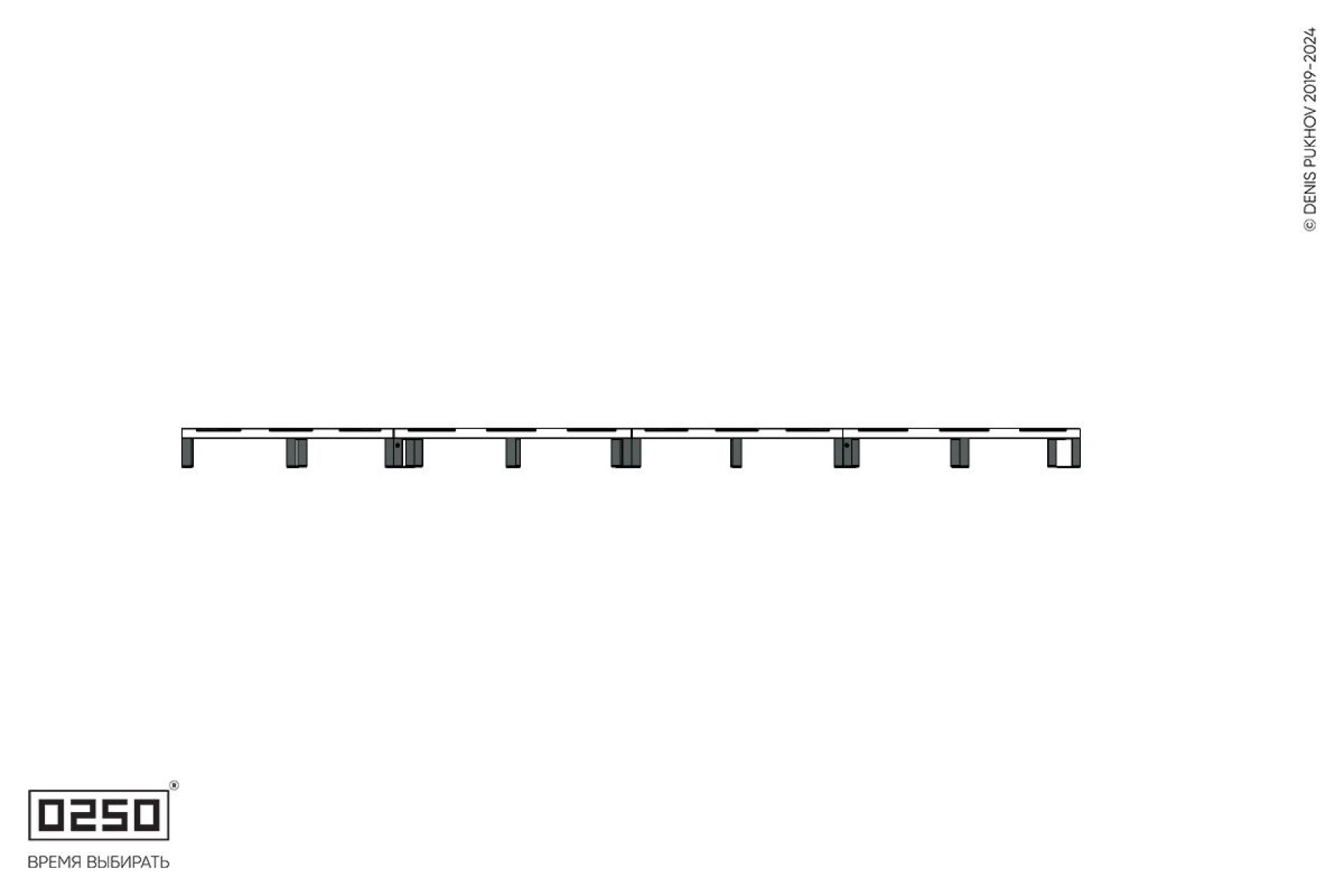 Уличная Изогнутая скамейка на ножках четырехпролетная большого радиуса производство 0250