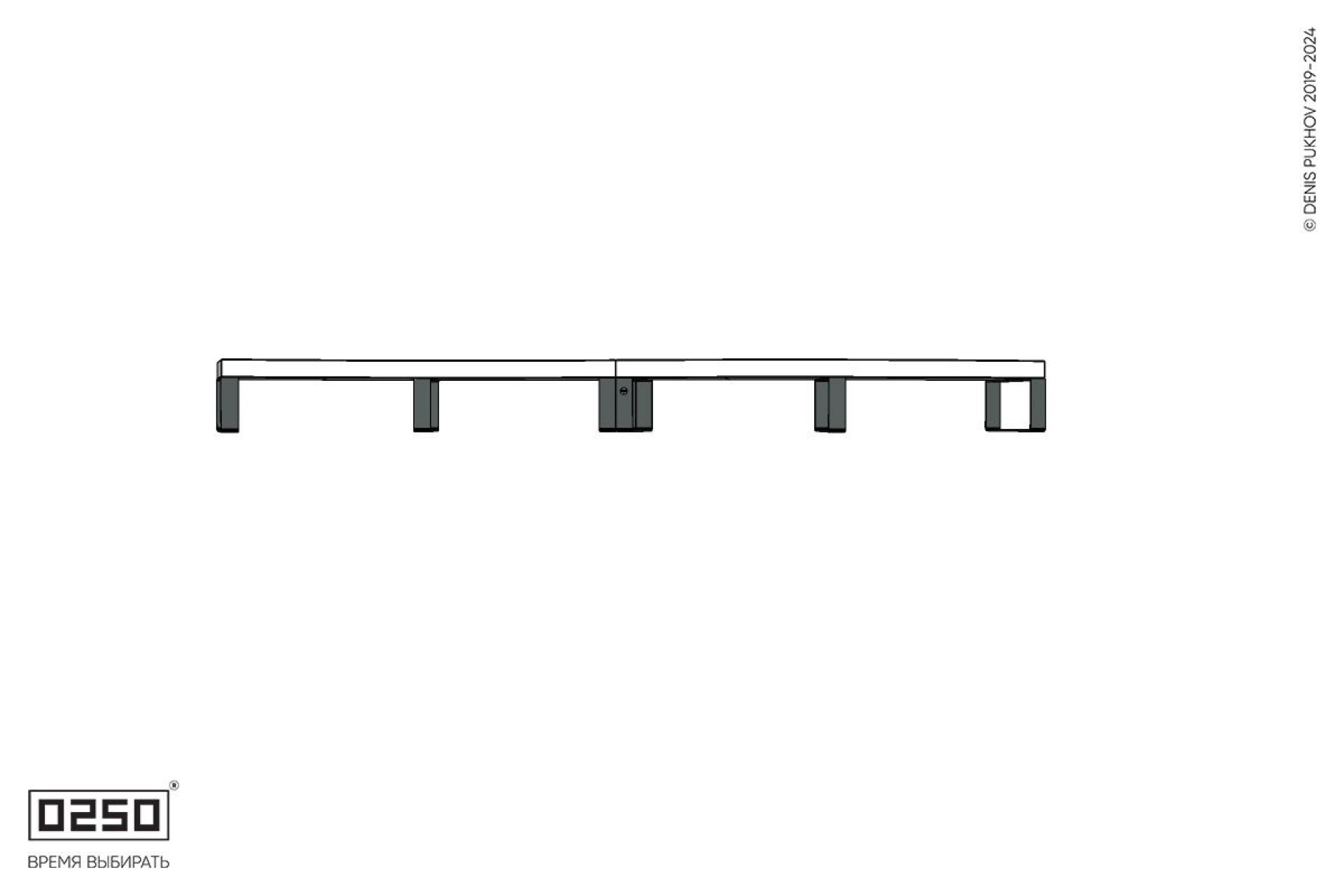 Уличная Изогнутая скамейка на ножках двухпролетная большого радиуса производство 0250