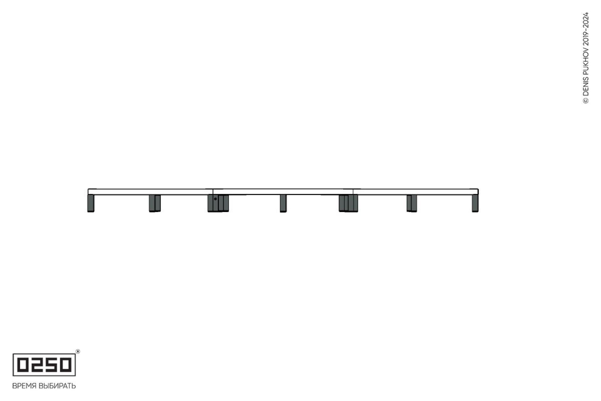 Уличная Бетонная изогнутая скамейка трехпролетная большого радиуса на ножках производство 0250 Уличная Бетонная изогнутая скамейка трехпролетная большого радиуса на ножках производство 0250