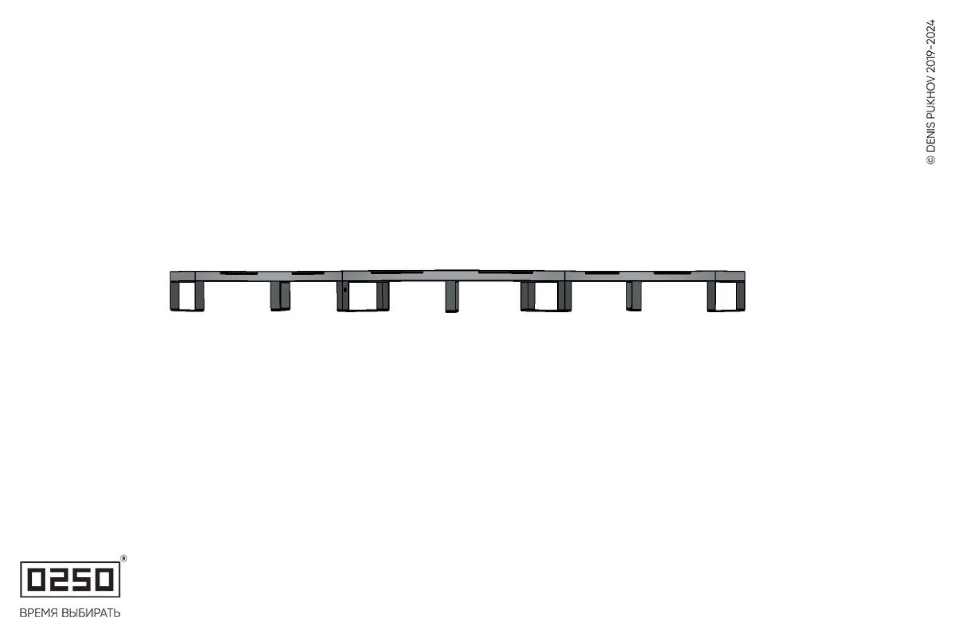 Уличная Изогнутая скамейка на ножках трехпролетная малого радиуса производство 0250