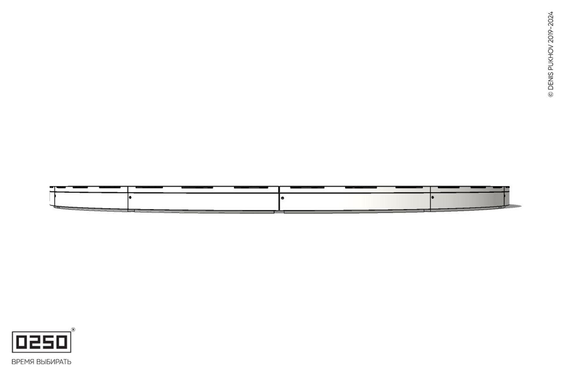 Уличная Скамейка кольцевая большого радиуса на блоке производство 0250