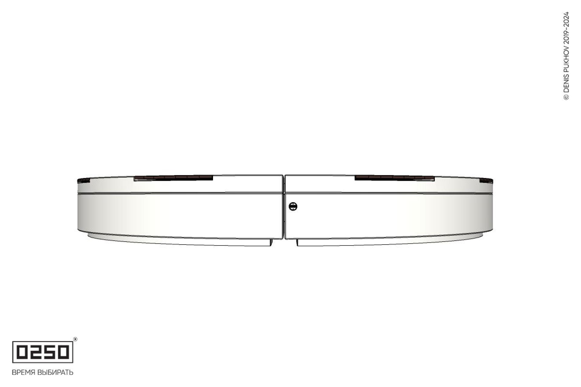 Уличная Скамейка кольцевая малого радиуса на блоке производство 0250