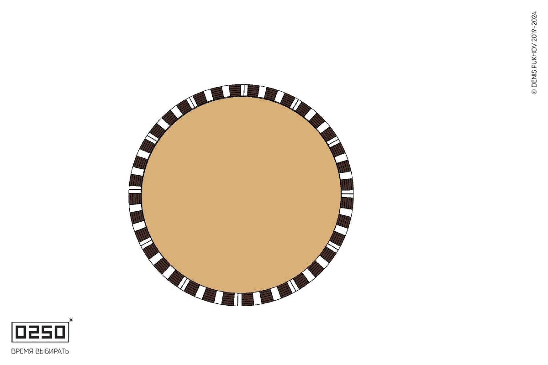 Уличная Кольцевая скамейка песочница большого радиуса на блоке производство 0250