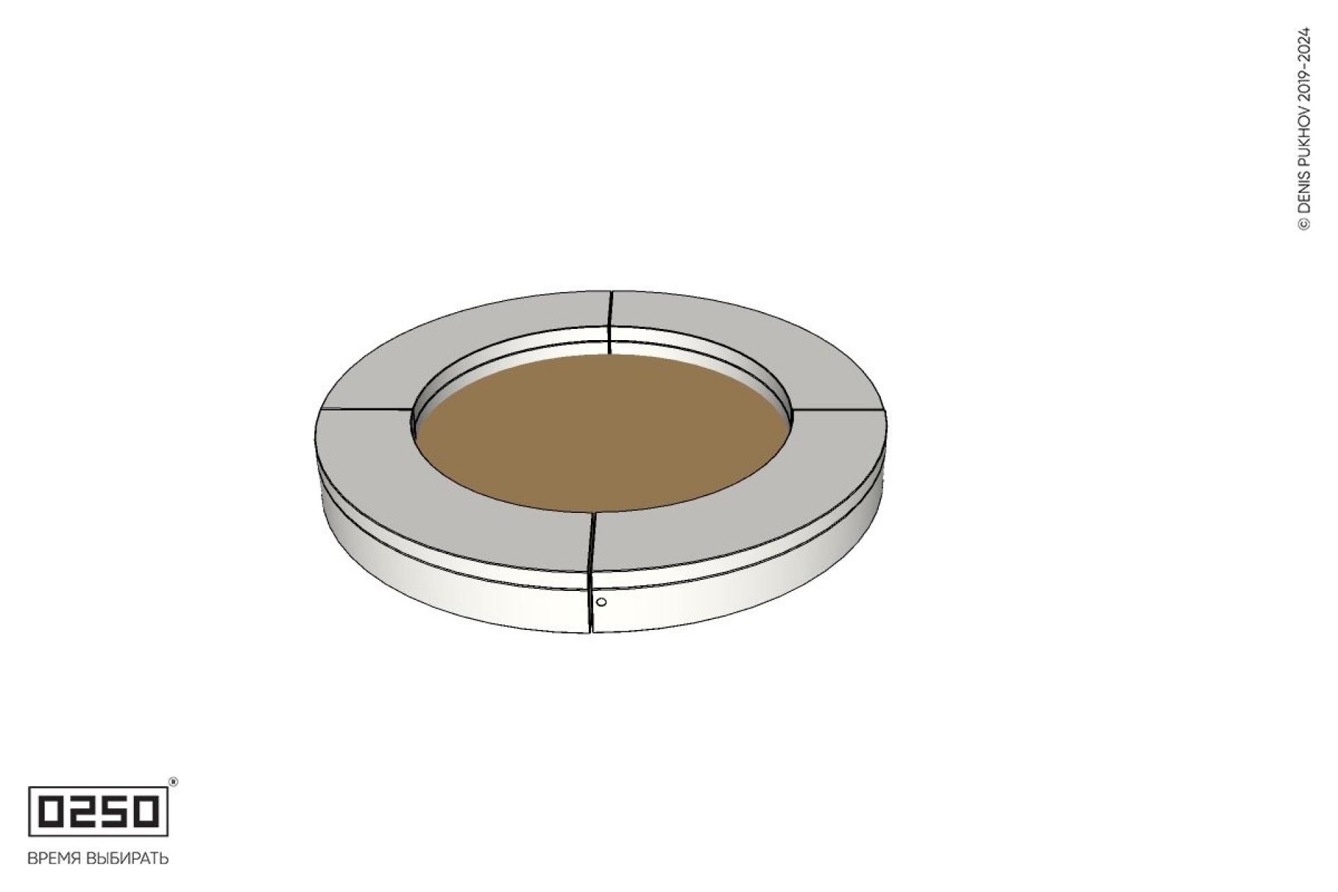 Уличная Бетонная кольцевая песочница скамейка малого радиуса производство 0250, modul+