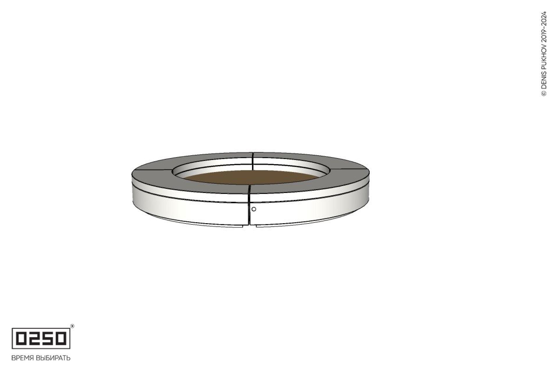 Уличная Бетонная кольцевая песочница скамейка малого радиуса производство 0250