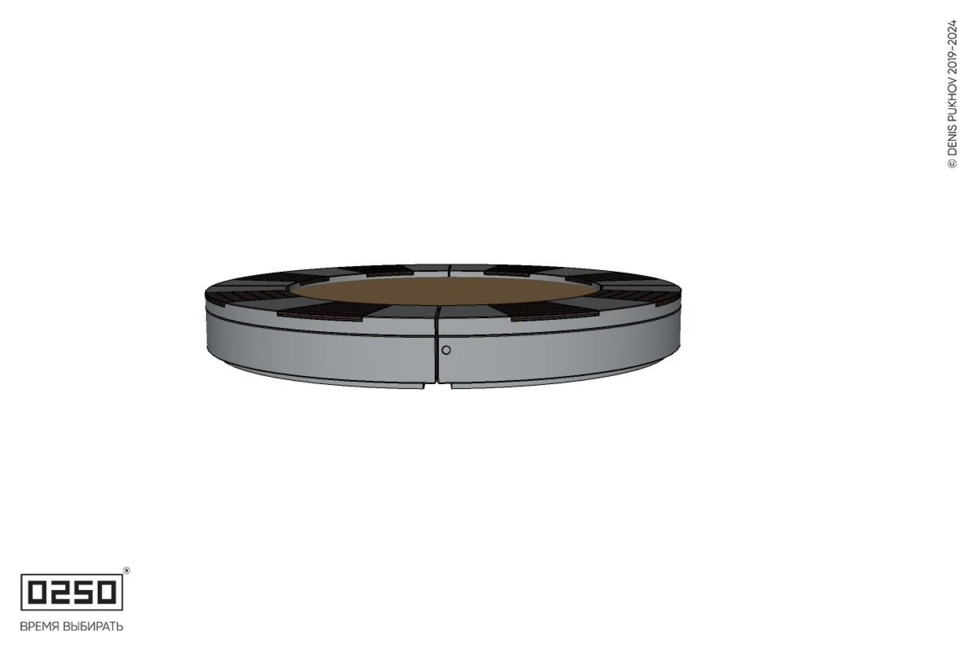 Уличная Кольцевая скамейка песочница малого радиуса на блоке производство 0250