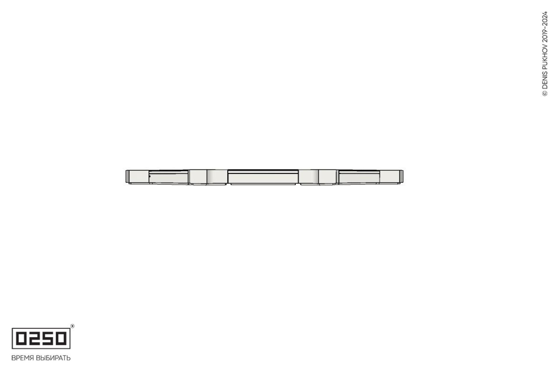 Уличная Кольцевая скамейка цветник с внешними модулями трилистник производство 0250