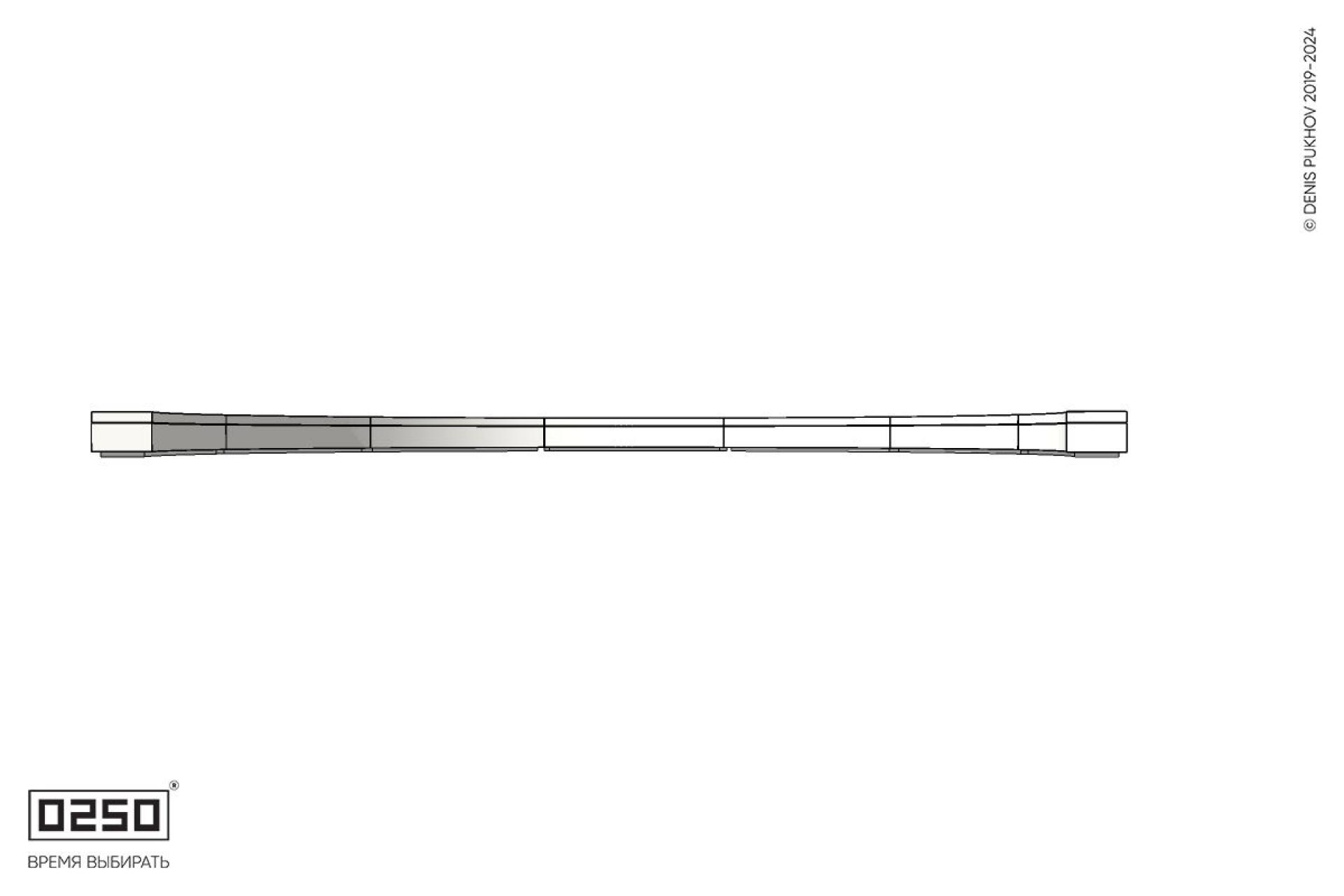 Уличная Бетонная с-образная скамейка  семипролетная большого радиуса на блоке производство 0250