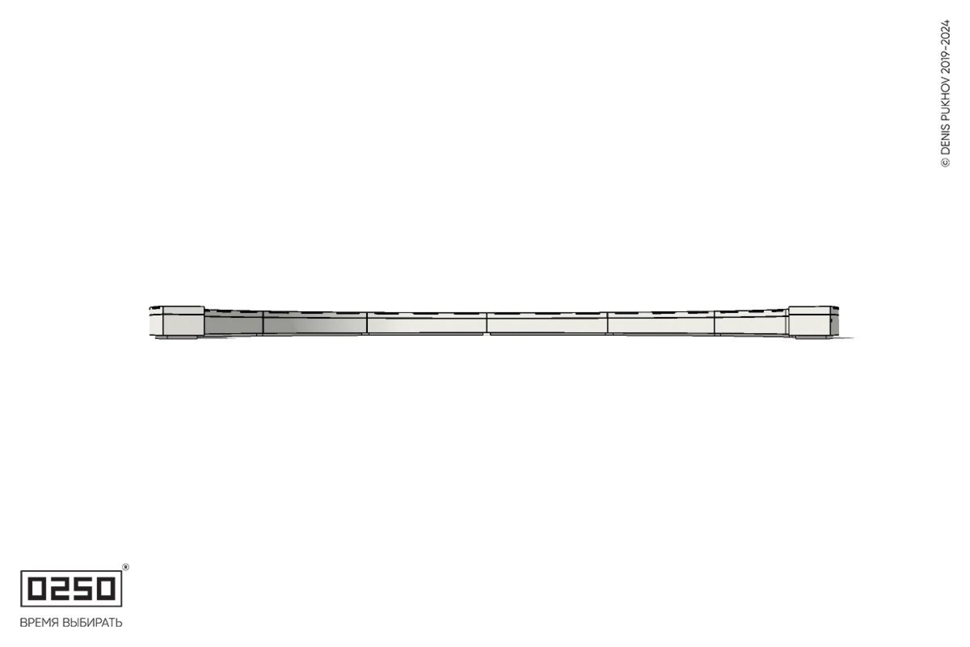 Уличная Скамейка с-образная восьмипролетная большого радиуса на блоке производство 0250 Уличная Скамейка с-образная восьмипролетная большого радиуса на блоке производство 0250