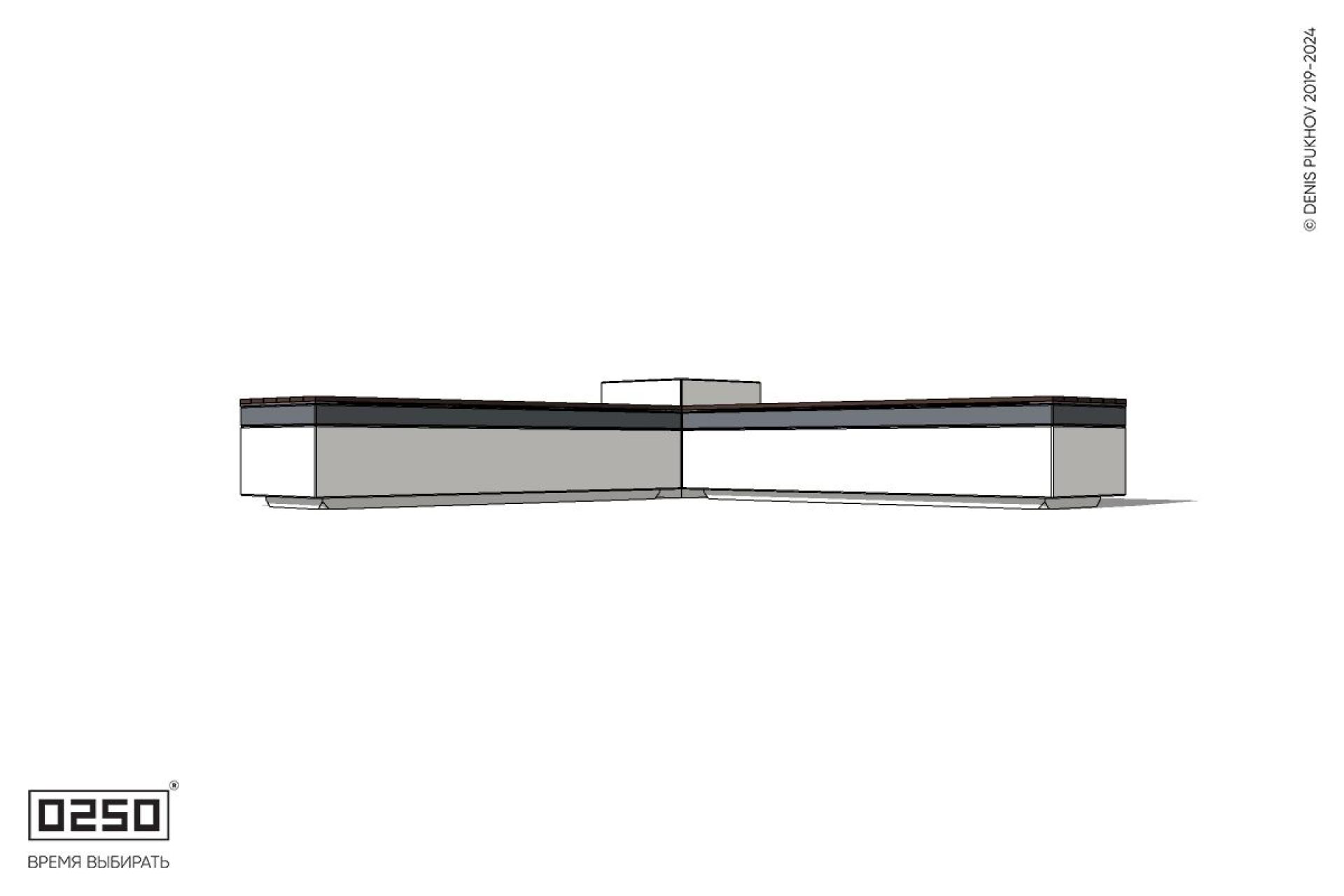 Уличная Крестовая скамейка на блоке с вазоном производство 0250